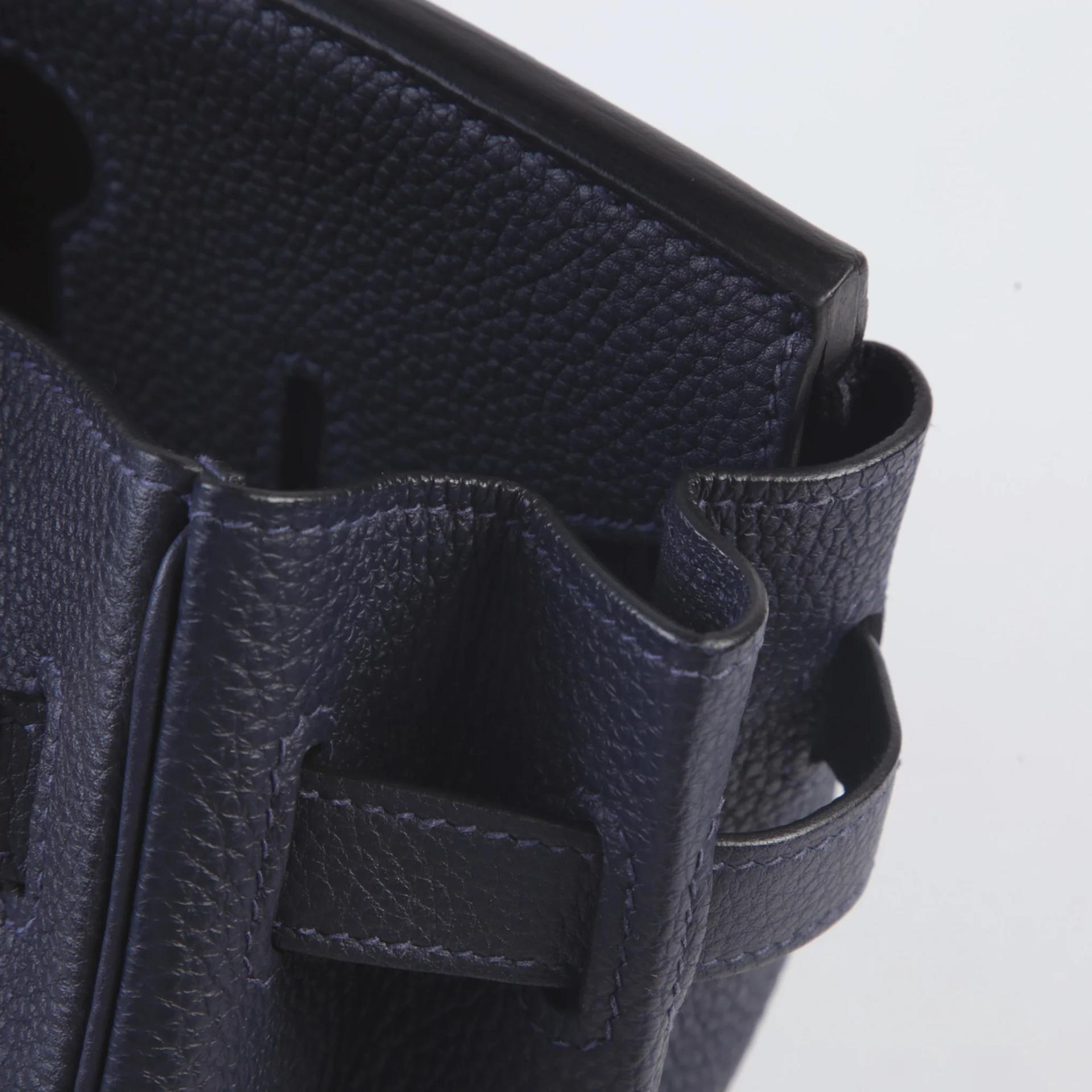 Very Good ( Rank A) HERMÈS Birkin 30 Bleu Nuit (2Z) Togo Gold hardware D (2019) - 11