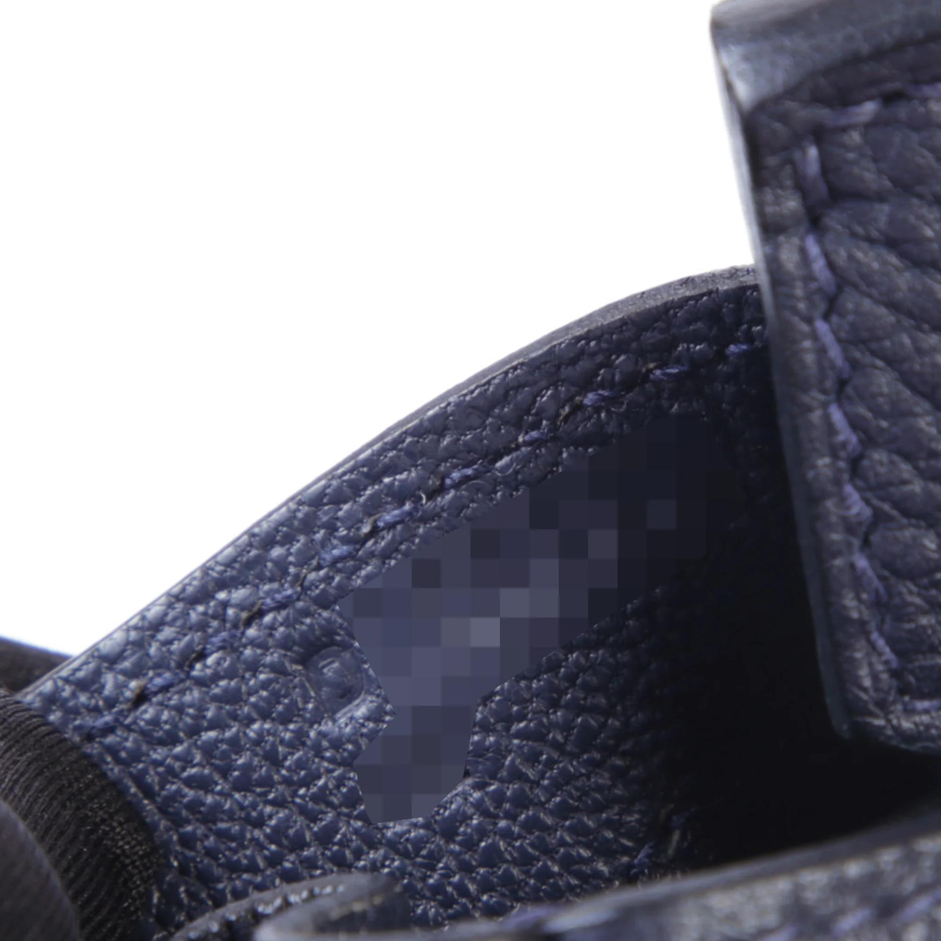 Very Good ( Rank A) HERMÈS Birkin 30 Bleu Nuit (2Z) Togo Gold hardware D (2019) - 13