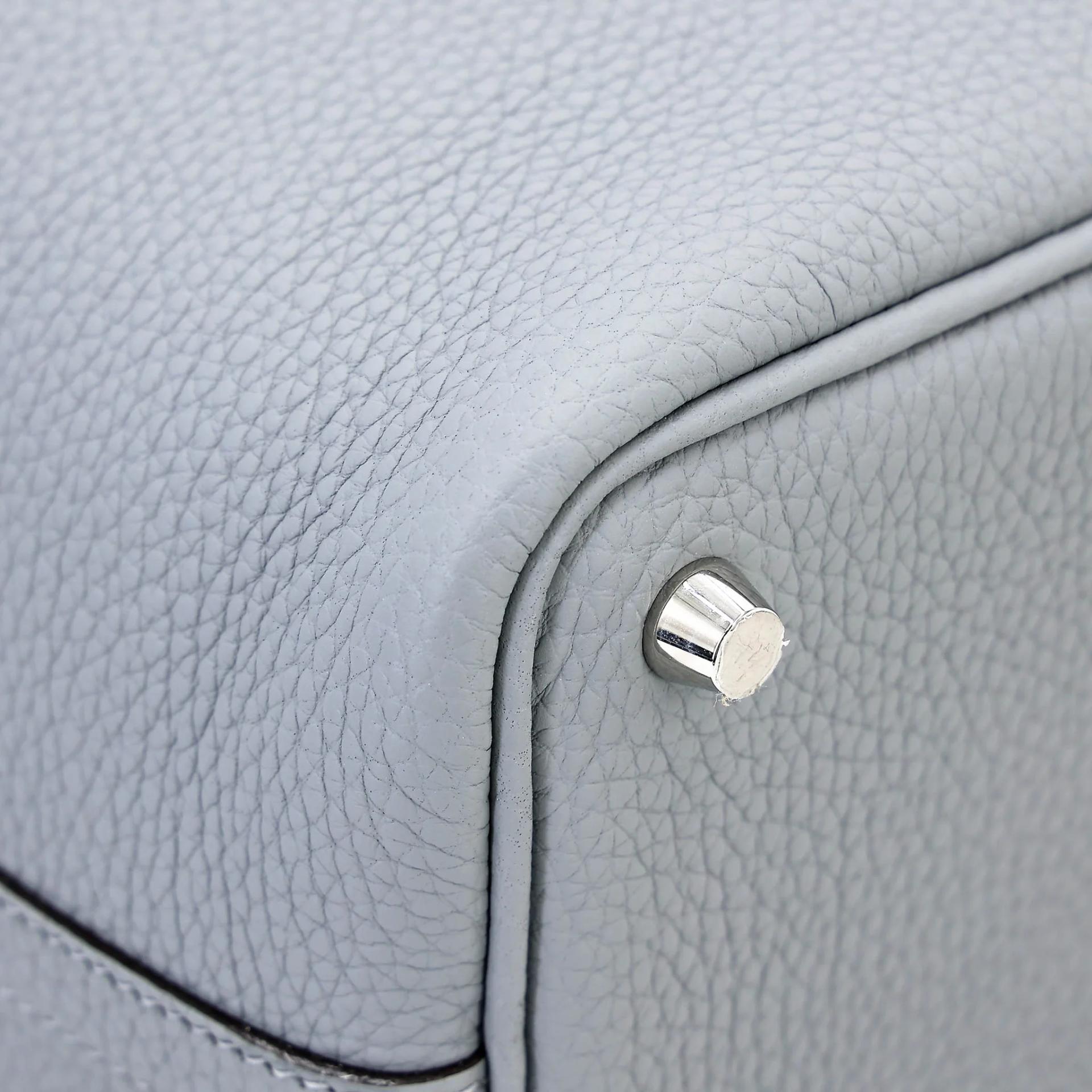 Unused ( Rank NS ) HERMÈS Picotin Lock PM Gris Pantin (P0) Clemence Palladium hardware K (2025) - 10