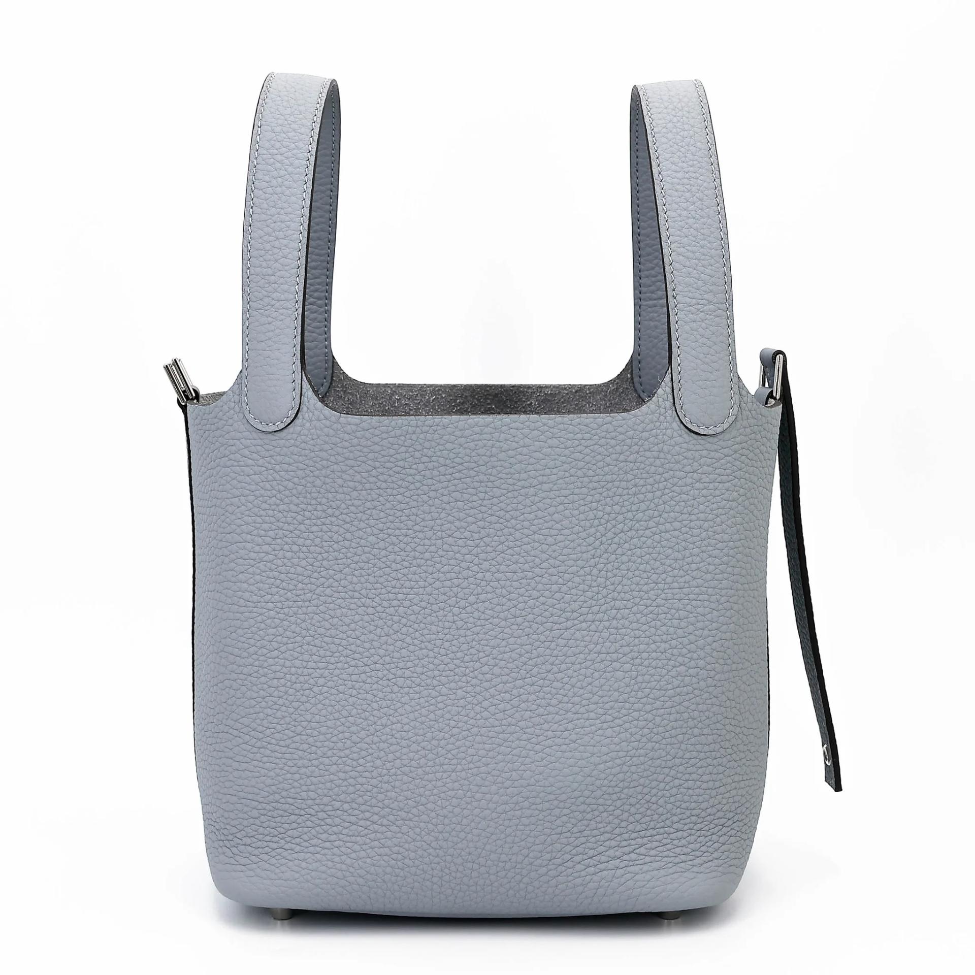 Unused ( Rank NS ) HERMÈS Picotin Lock PM Gris Pantin (P0) Clemence Palladium hardware K (2025) - 4