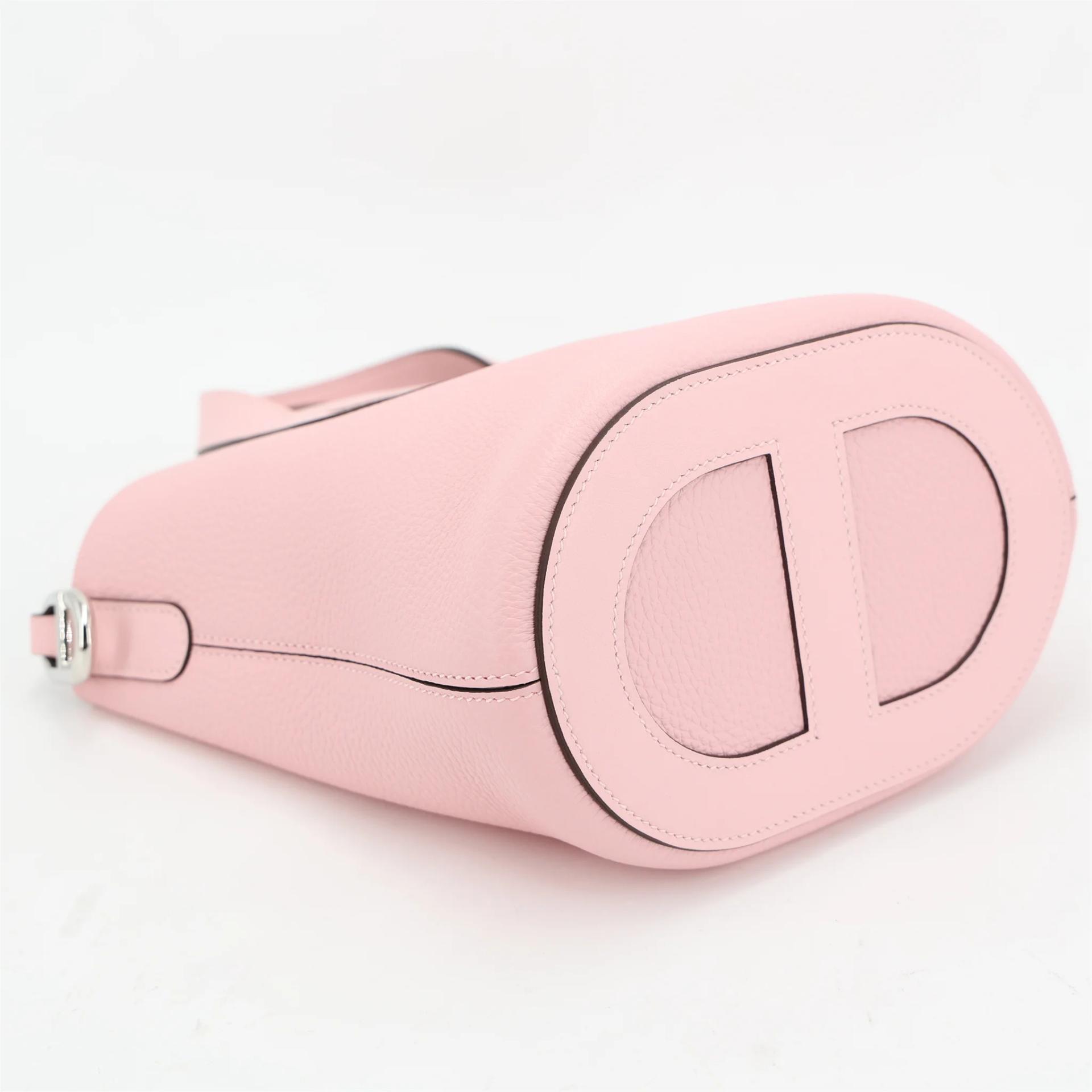 Excellent ( Rank SA ) HERMÈS In-The-Loop 18 Rose Sakura (3Q) Clemence Palladium hardware B (2023) - 6