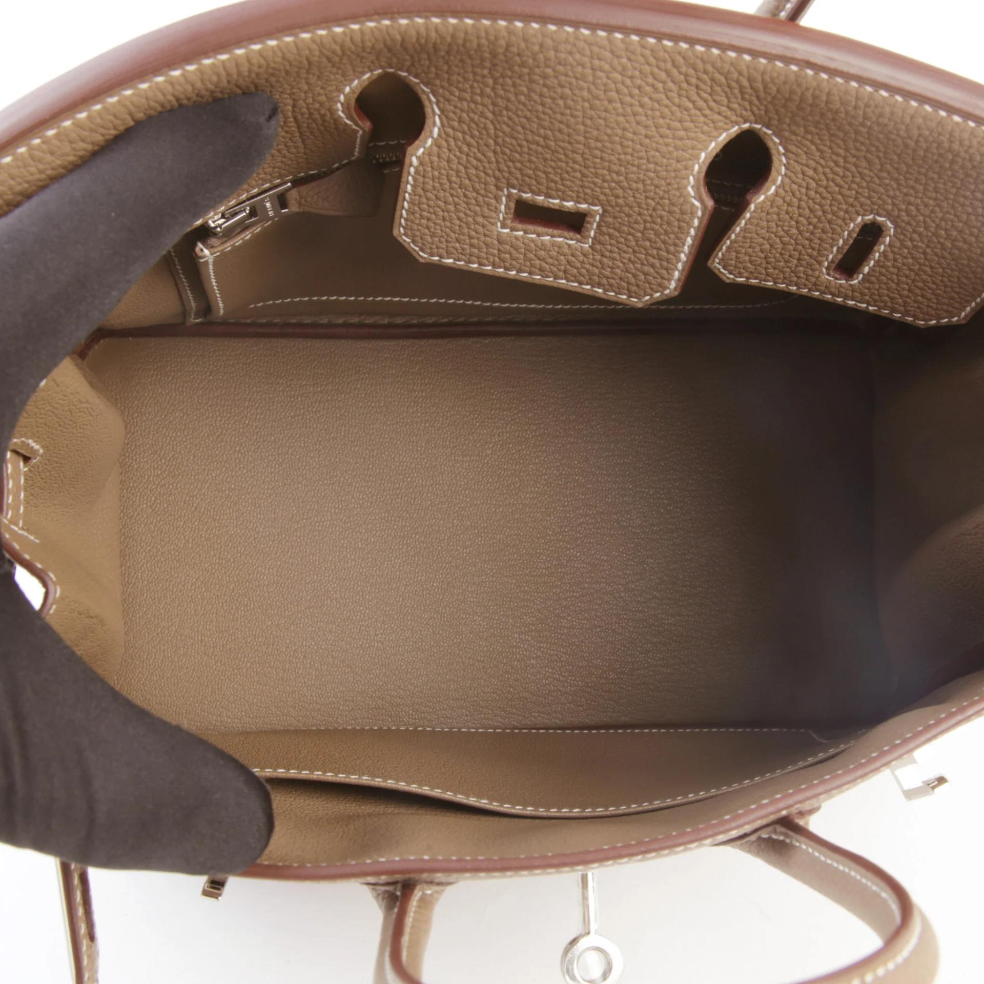 Brand New ( Rank N ) HERMÈS Birkin 25 Etoupe (18) Togo Palladium hardware G (2026) - 10