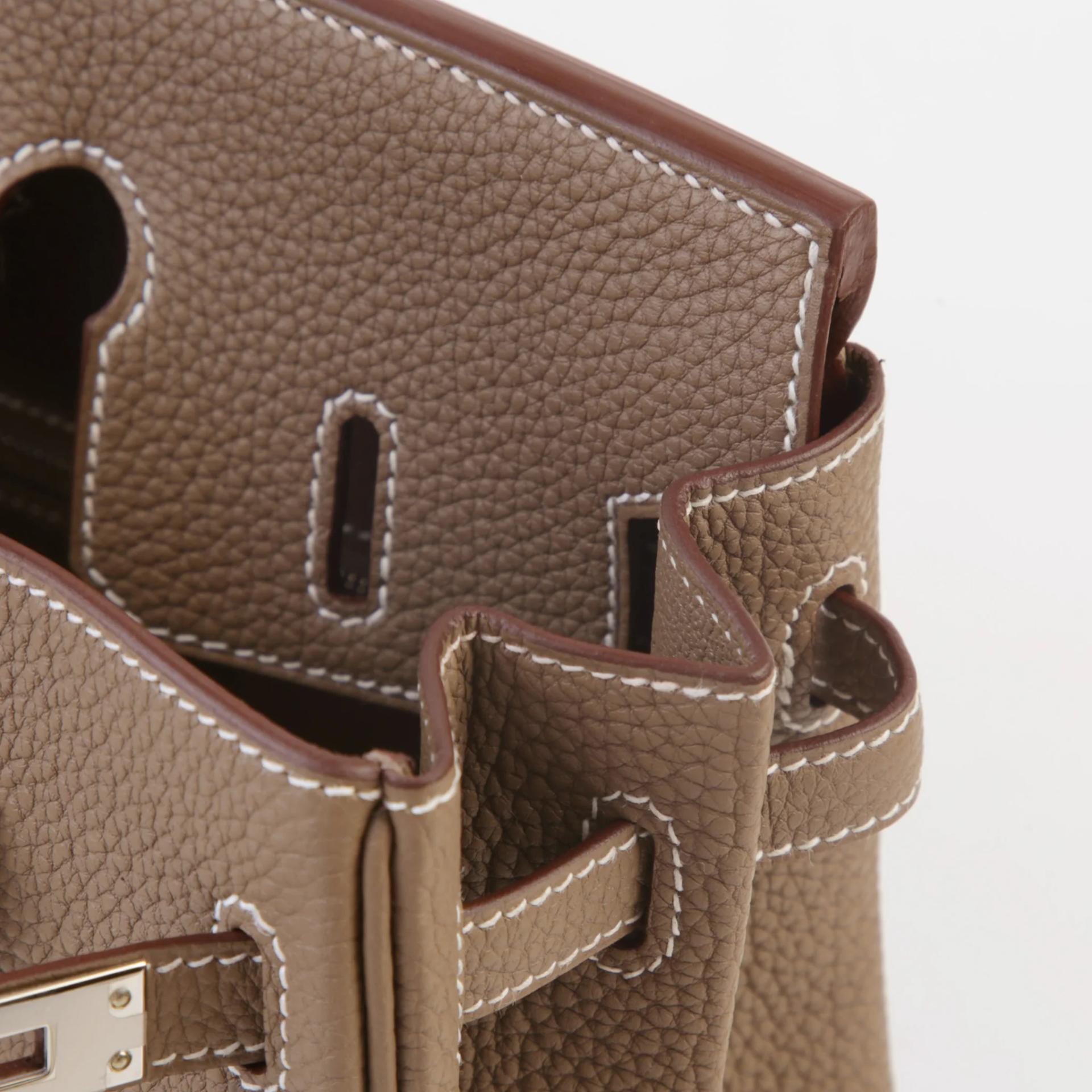 Brand New ( Rank N ) HERMÈS Birkin 25 Etoupe (18) Togo Palladium hardware G (2026) - 11