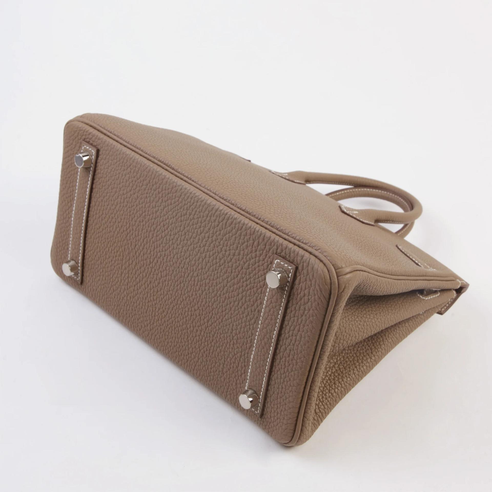 Brand New ( Rank N ) HERMÈS Birkin 25 Etoupe (18) Togo Palladium hardware G (2026) - 7