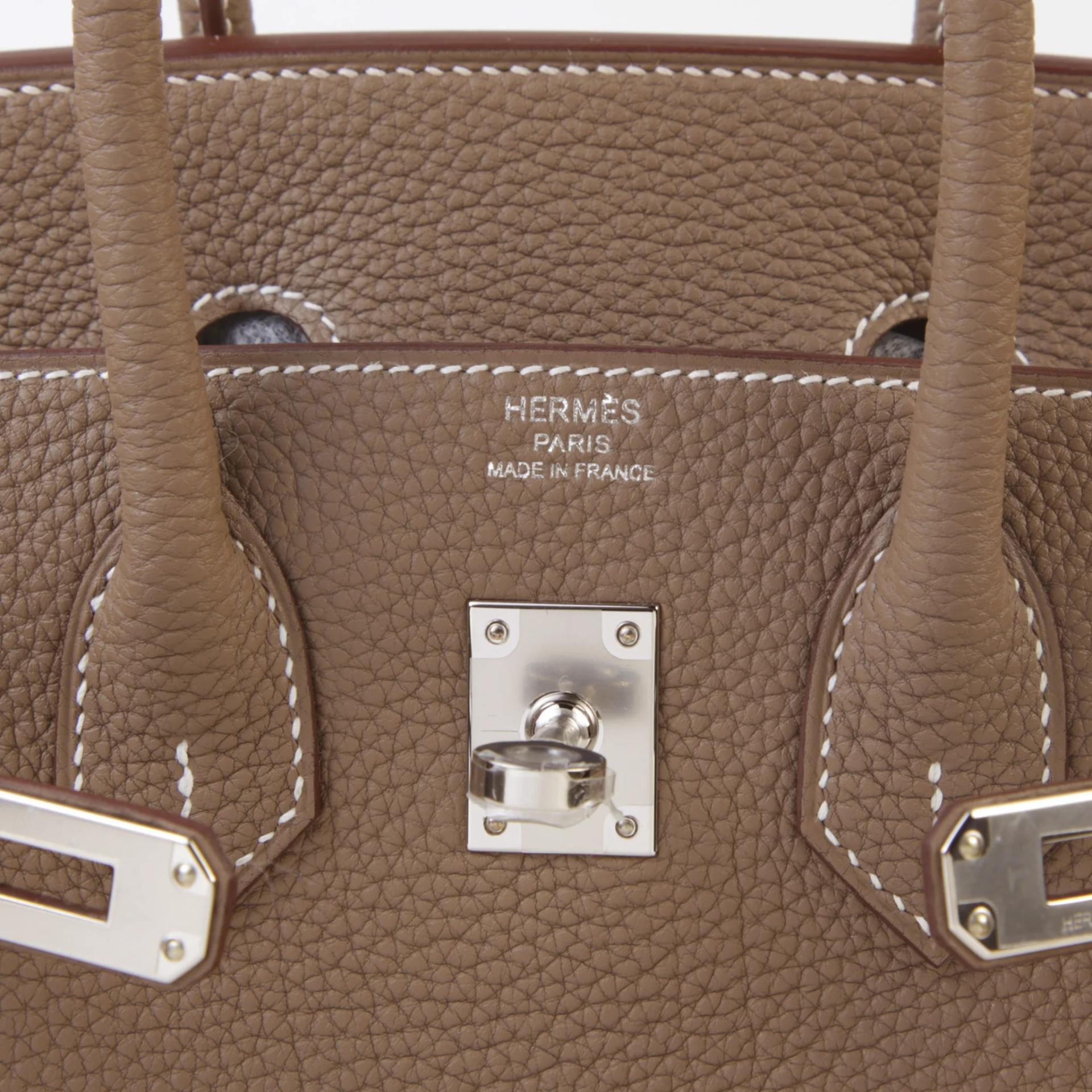 Brand New ( Rank N ) HERMÈS Birkin 25 Etoupe (18) Togo Palladium hardware G (2026) - 9
