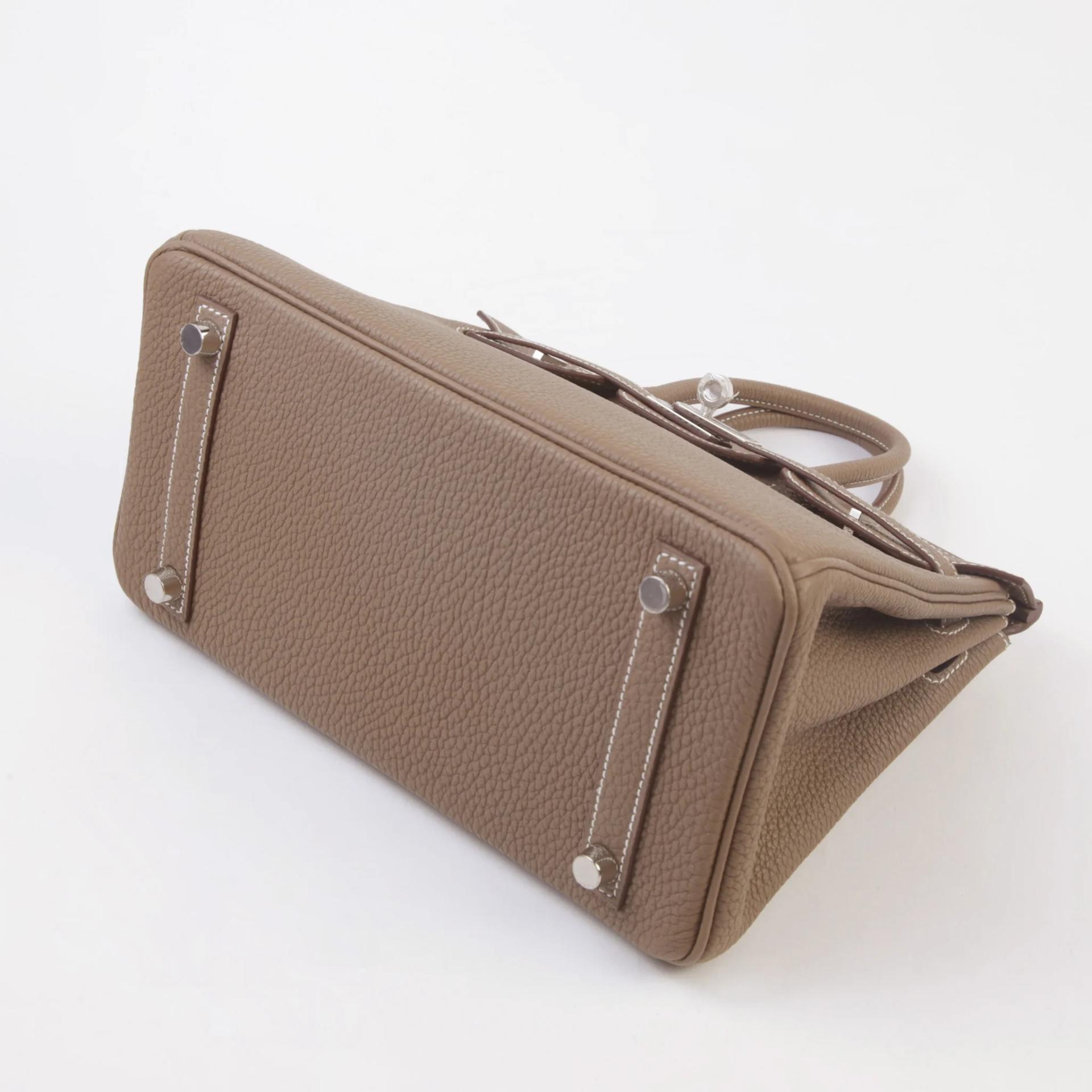 Brand New ( Rank N ) HERMÈS Birkin 25 Etoupe (18) Togo Palladium hardware G (2026) - 5
