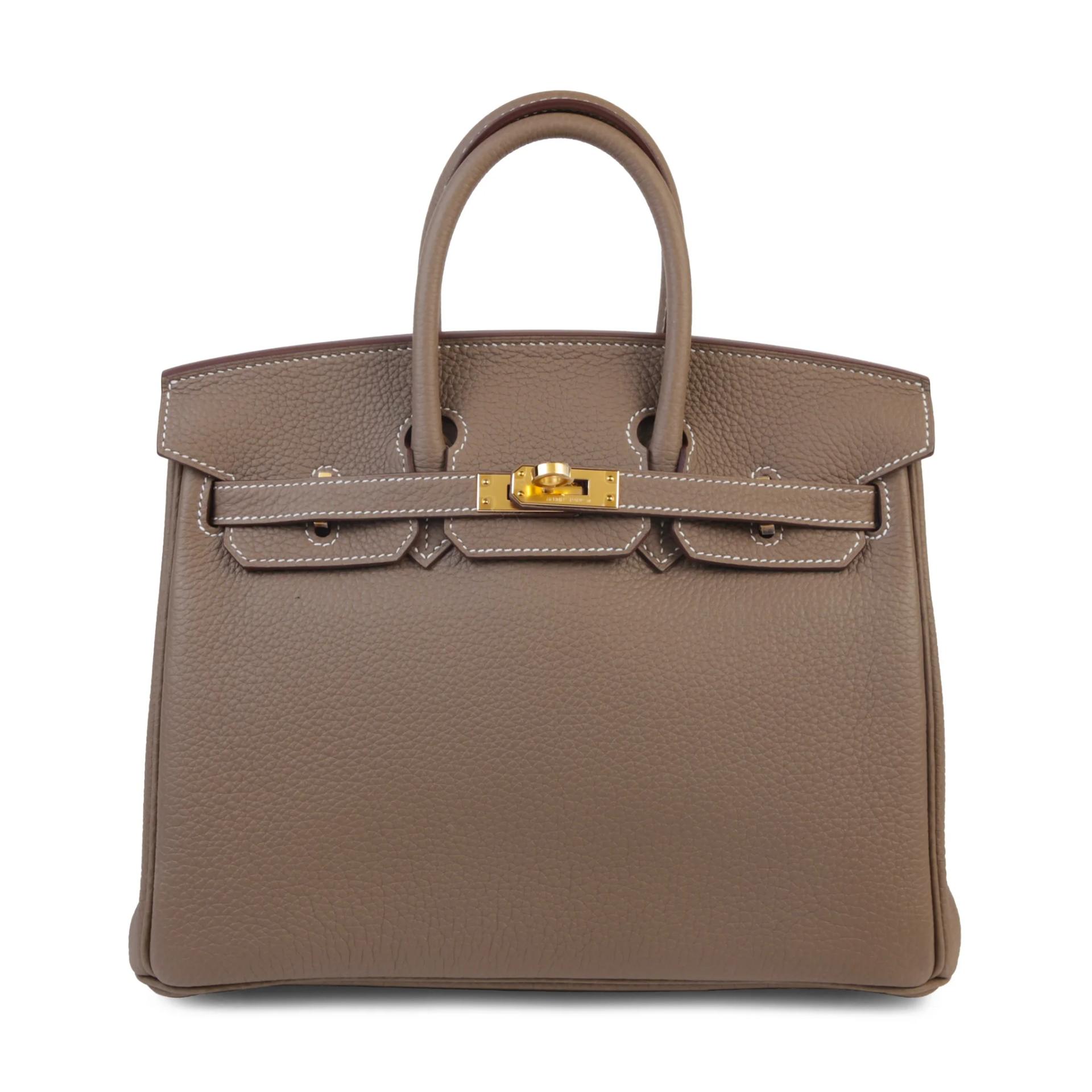 Brand New ( Rank N ) HERMÈS Birkin 25 Etoupe (18) Togo Gold hardware G (2026) - 1
