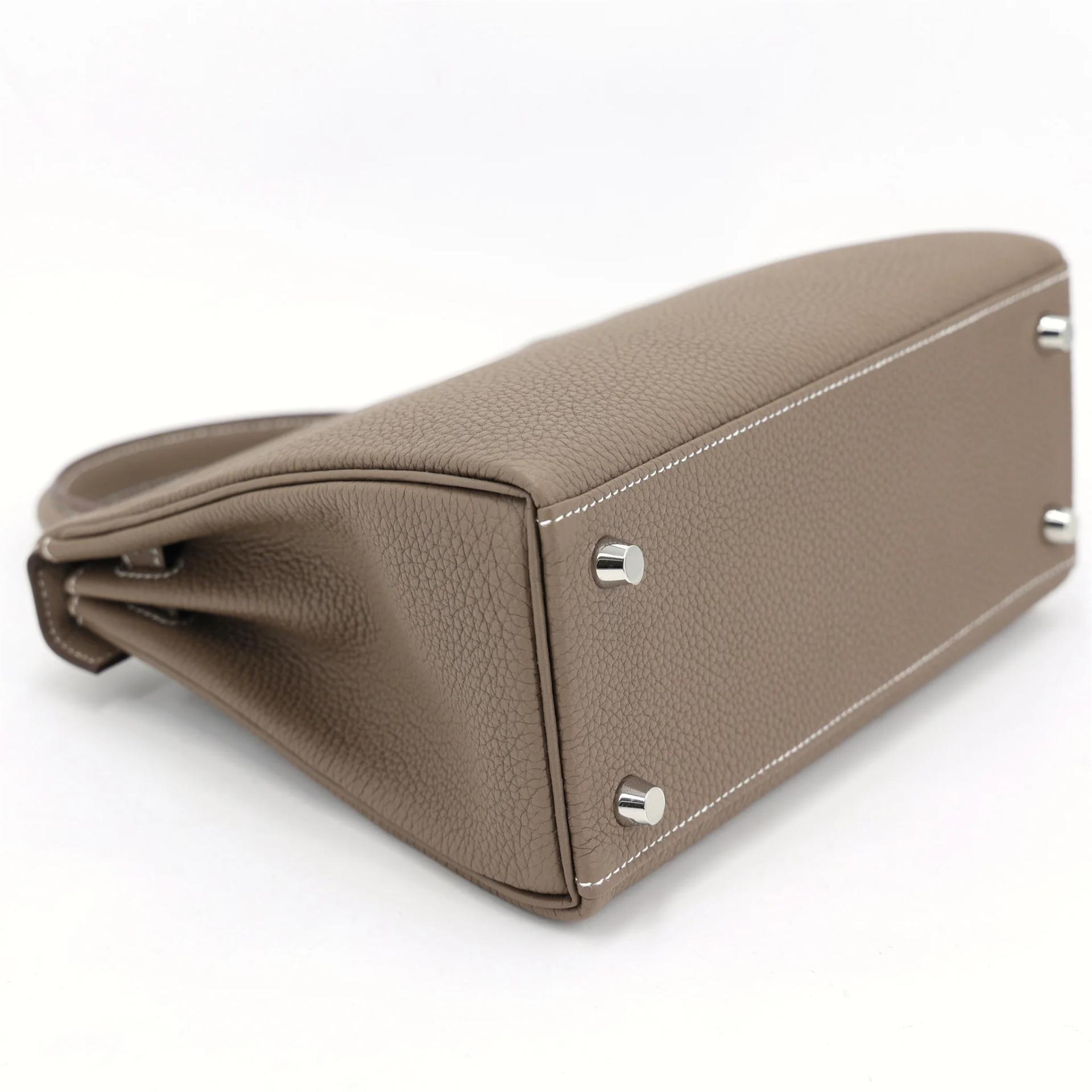 Brand New ( Rank N ) HERMÈS Kelly 25 Etoupe (18) Togo Palladium hardware K (2025) - 6