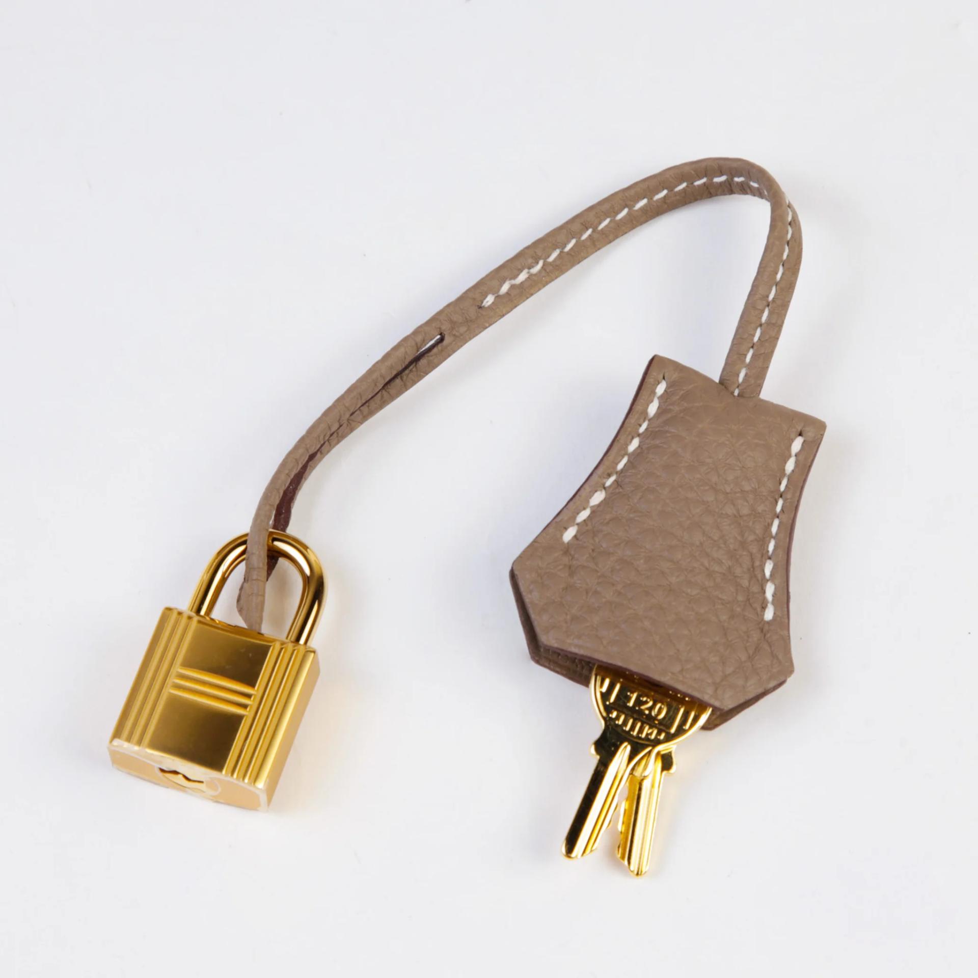 Brand New ( Rank N ) HERMÈS Birkin 25 Etoupe (18) Togo Gold hardware G (2026) - 14