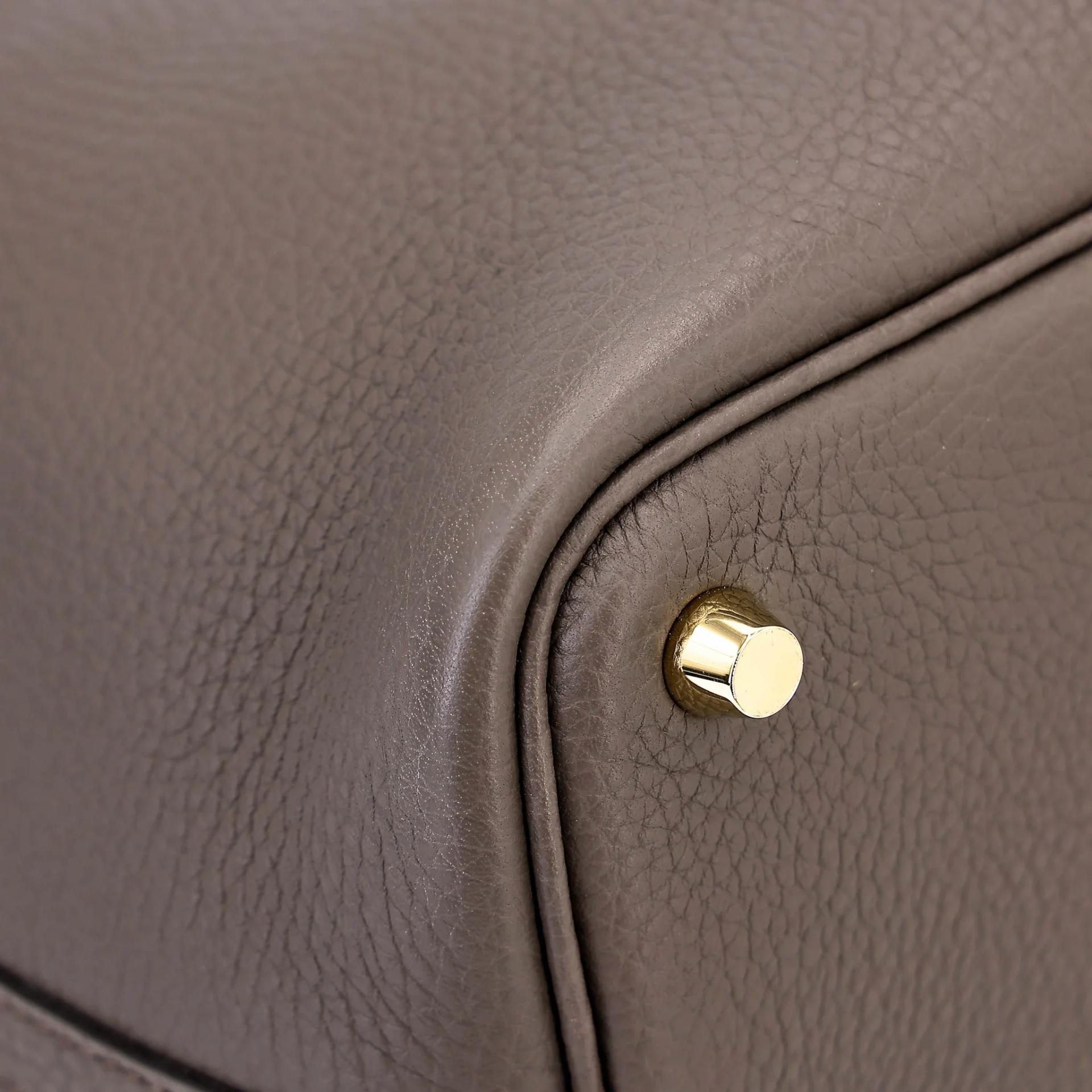 Very Good ( Rank A) HERMÈS Picotin Lock PM Etain (8F) Clemence Gold hardware D (2019) - 12