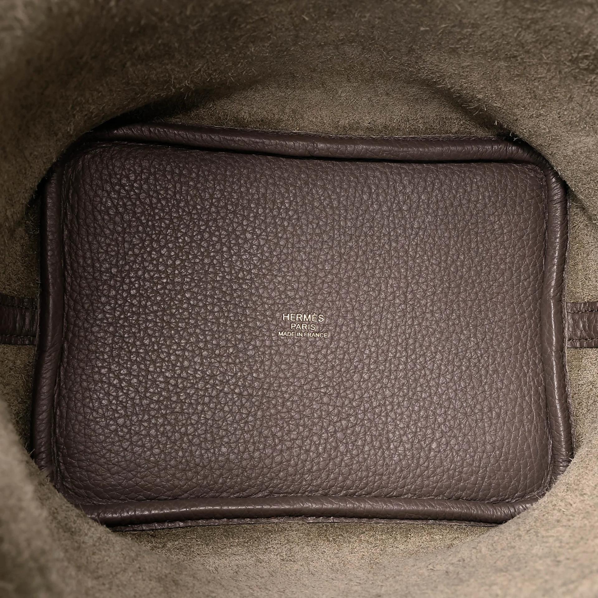 Very Good ( Rank A) HERMÈS Picotin Lock PM Etain (8F) Clemence Gold hardware D (2019) - 21