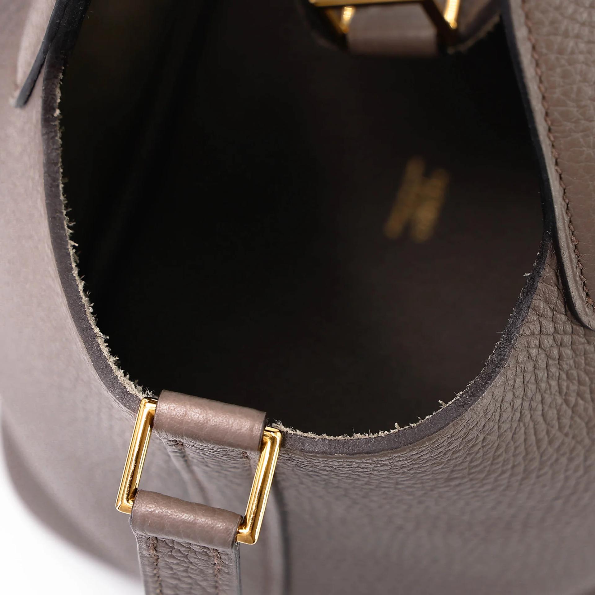 Very Good ( Rank A) HERMÈS Picotin Lock PM Etain (8F) Clemence Gold hardware D (2019) - 20