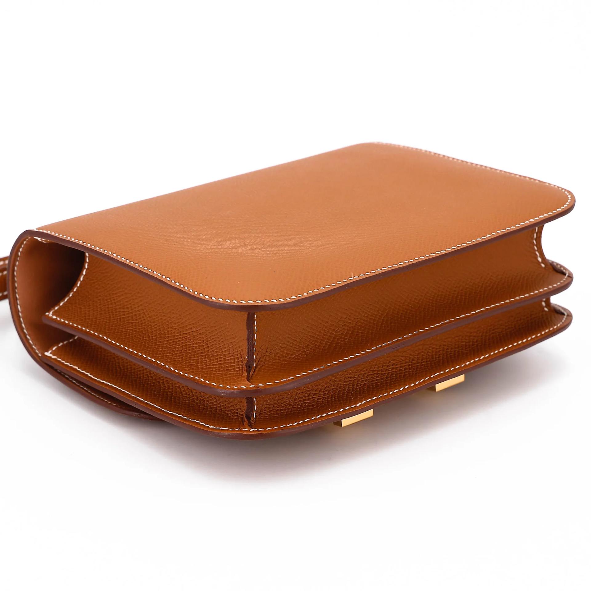 Brand New ( Rank N ) HERMÈS Constance Mini Gold (37) Epsom Gold hardware G (2026) - 7