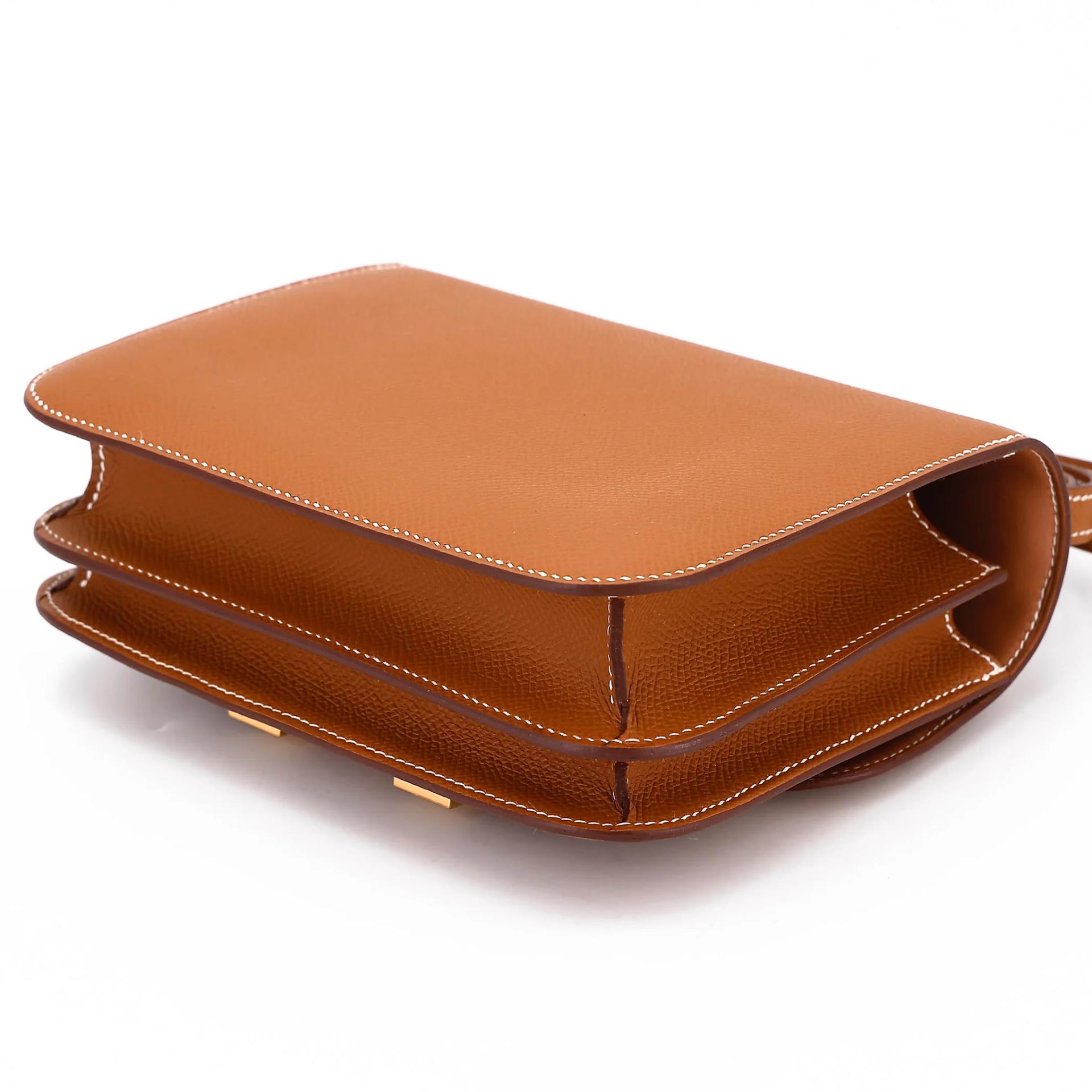 Brand New ( Rank N ) HERMÈS Constance Mini Gold (37) Epsom Gold hardware G (2026) - 6