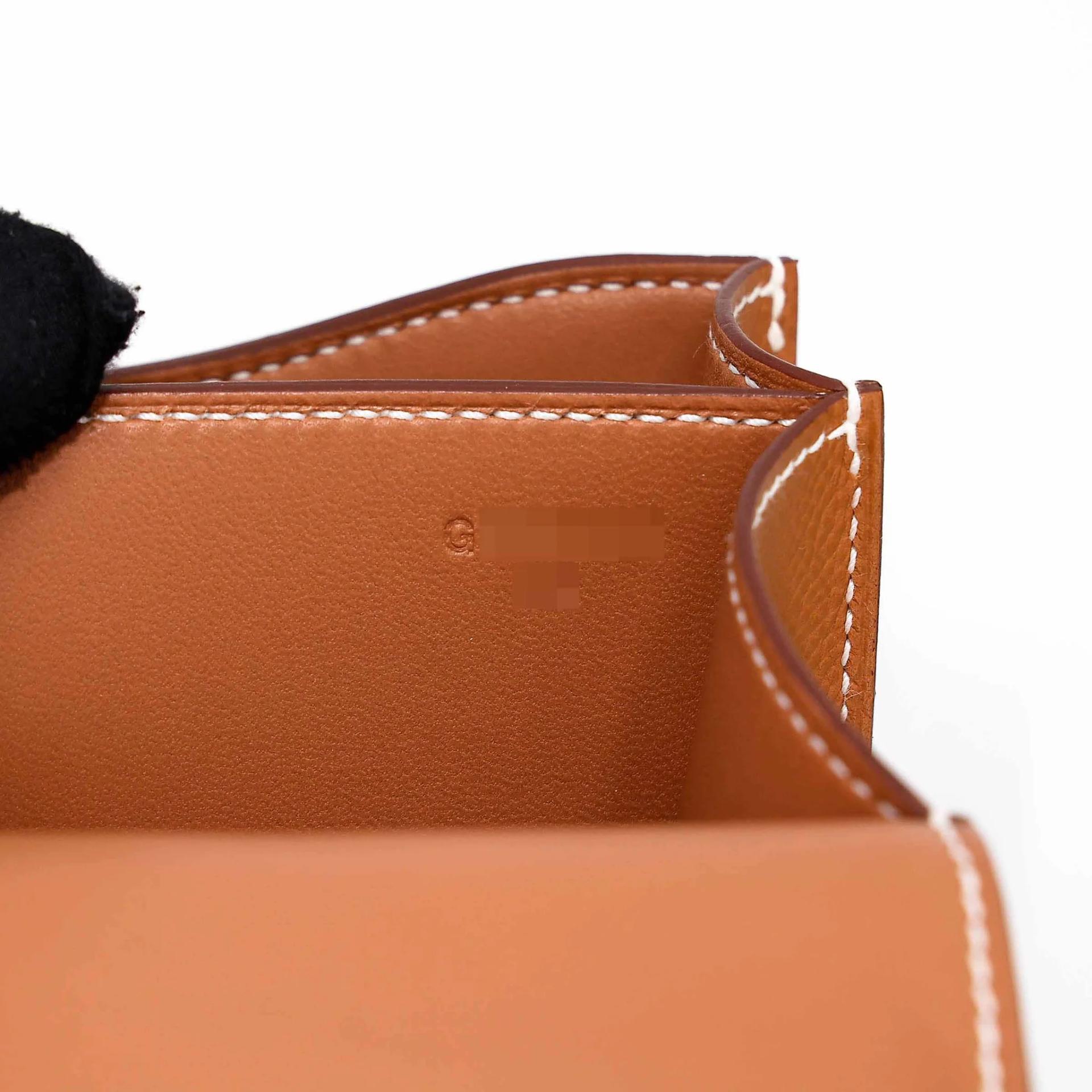 Brand New ( Rank N ) HERMÈS Constance Mini Gold (37) Epsom Gold hardware G (2026) - 13