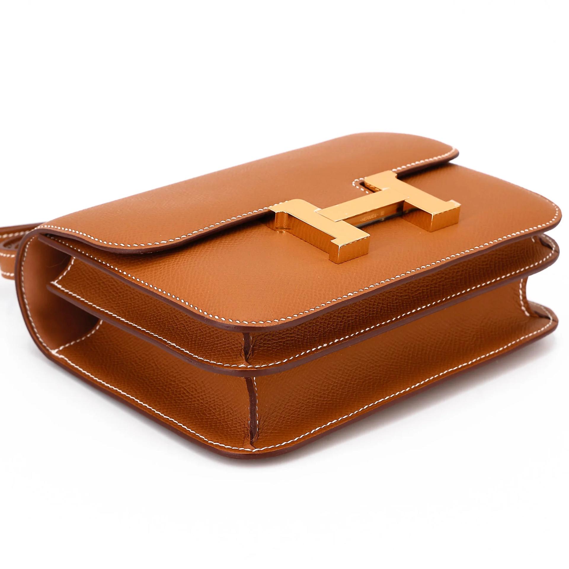 Brand New ( Rank N ) HERMÈS Constance Mini Gold (37) Epsom Gold hardware G (2026) - 5