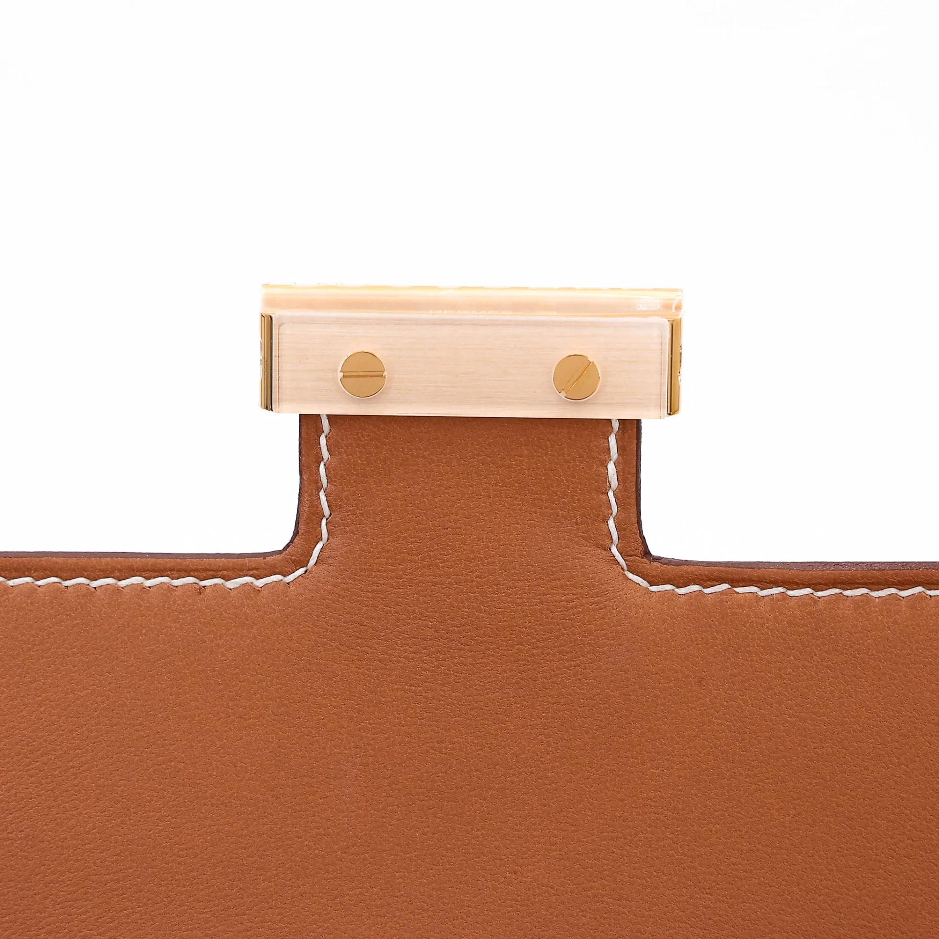Brand New ( Rank N ) HERMÈS Constance Mini Gold (37) Epsom Gold hardware G (2026) - 10