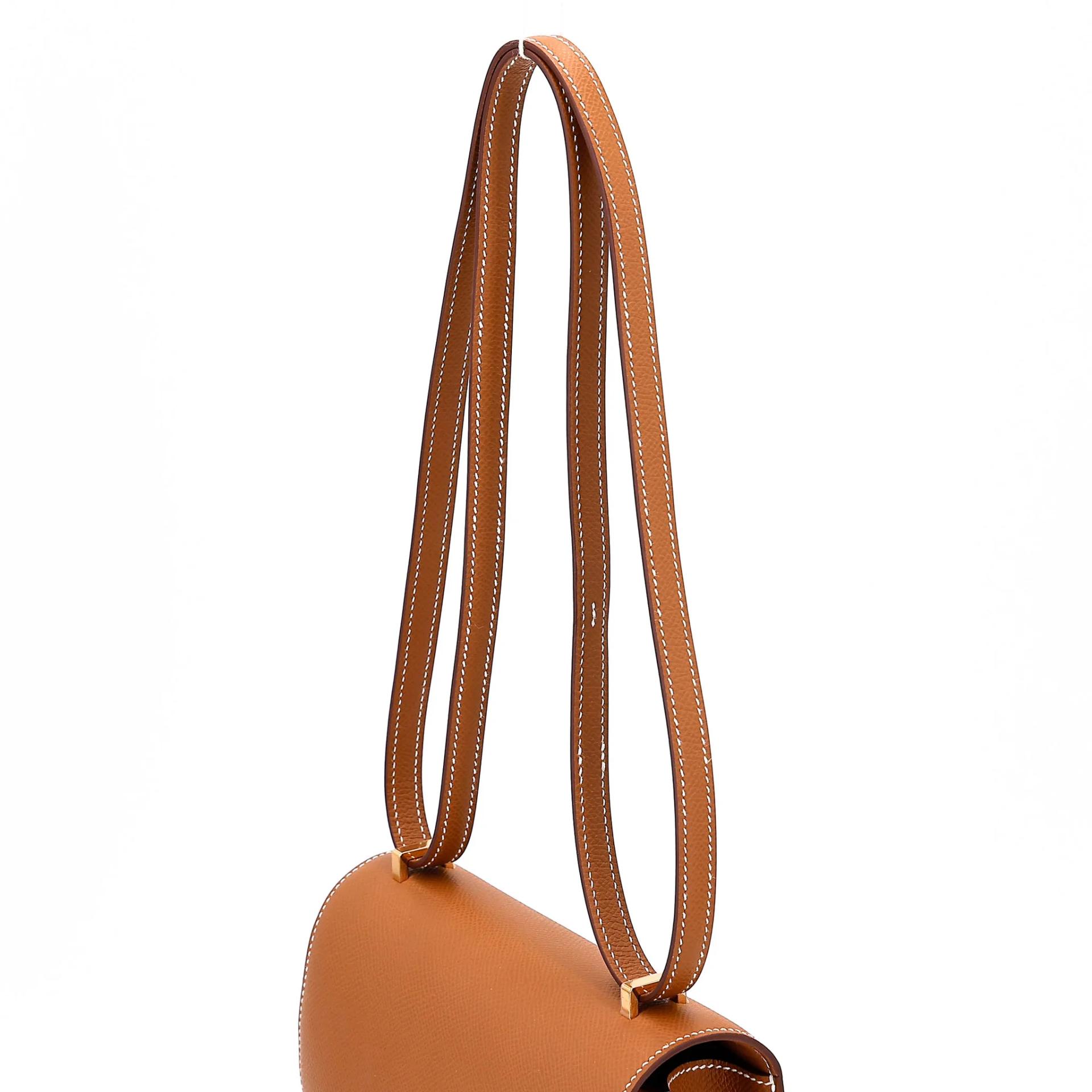 Brand New ( Rank N ) HERMÈS Constance Mini Gold (37) Epsom Gold hardware G (2026) - 3