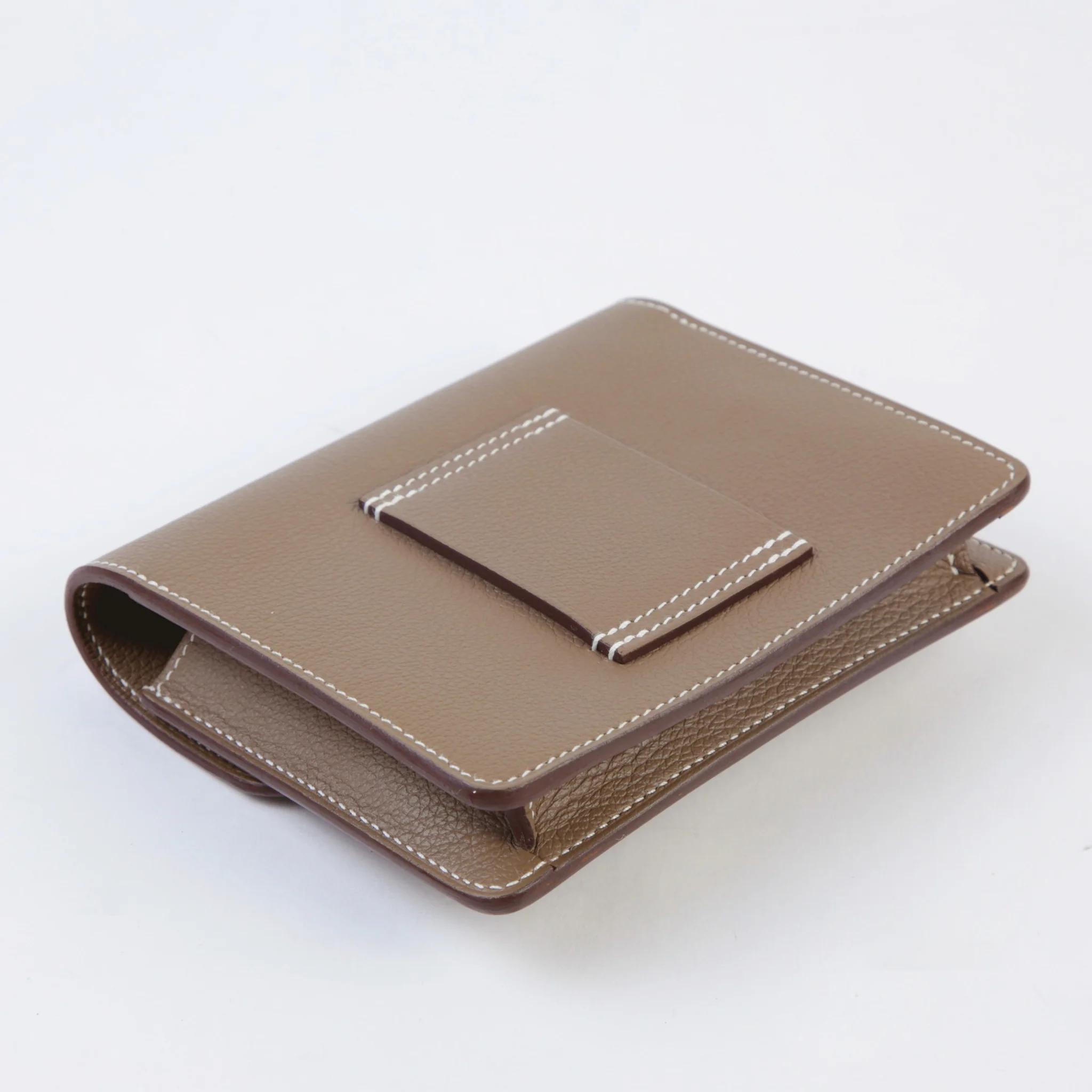 Brand New ( Rank N ) HERMÈS Roulis Slim Etoupe (18) Evercolor Palladium hardware - 5