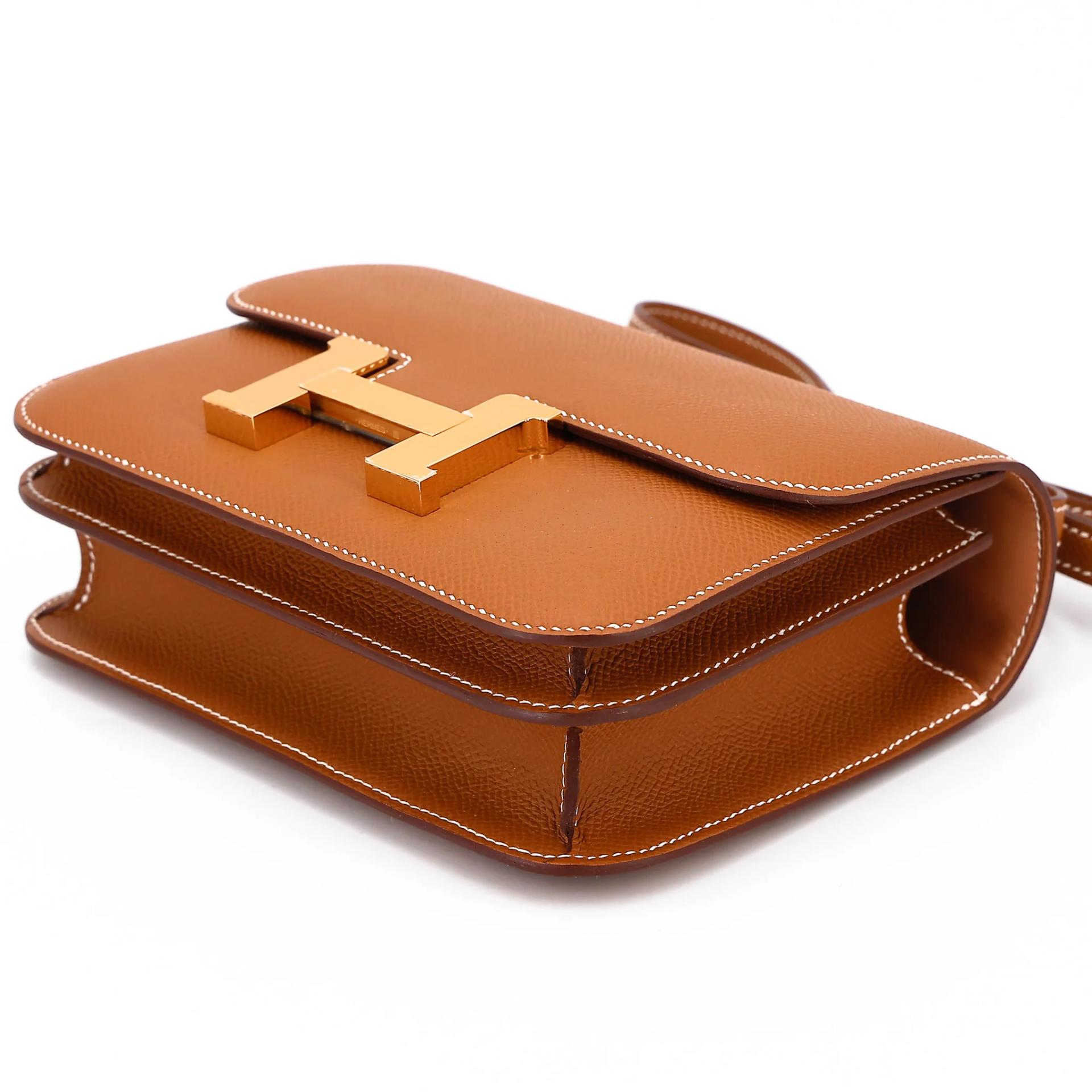 Brand New ( Rank N ) HERMÈS Constance Mini Gold (37) Epsom Gold hardware G (2026) - 4