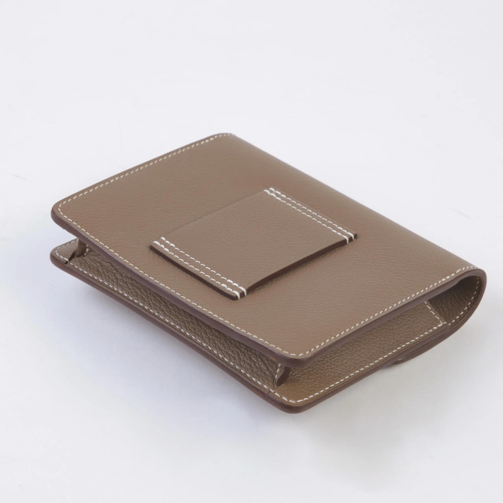 Brand New ( Rank N ) HERMÈS Roulis Slim Etoupe (18) Evercolor Palladium hardware - 6