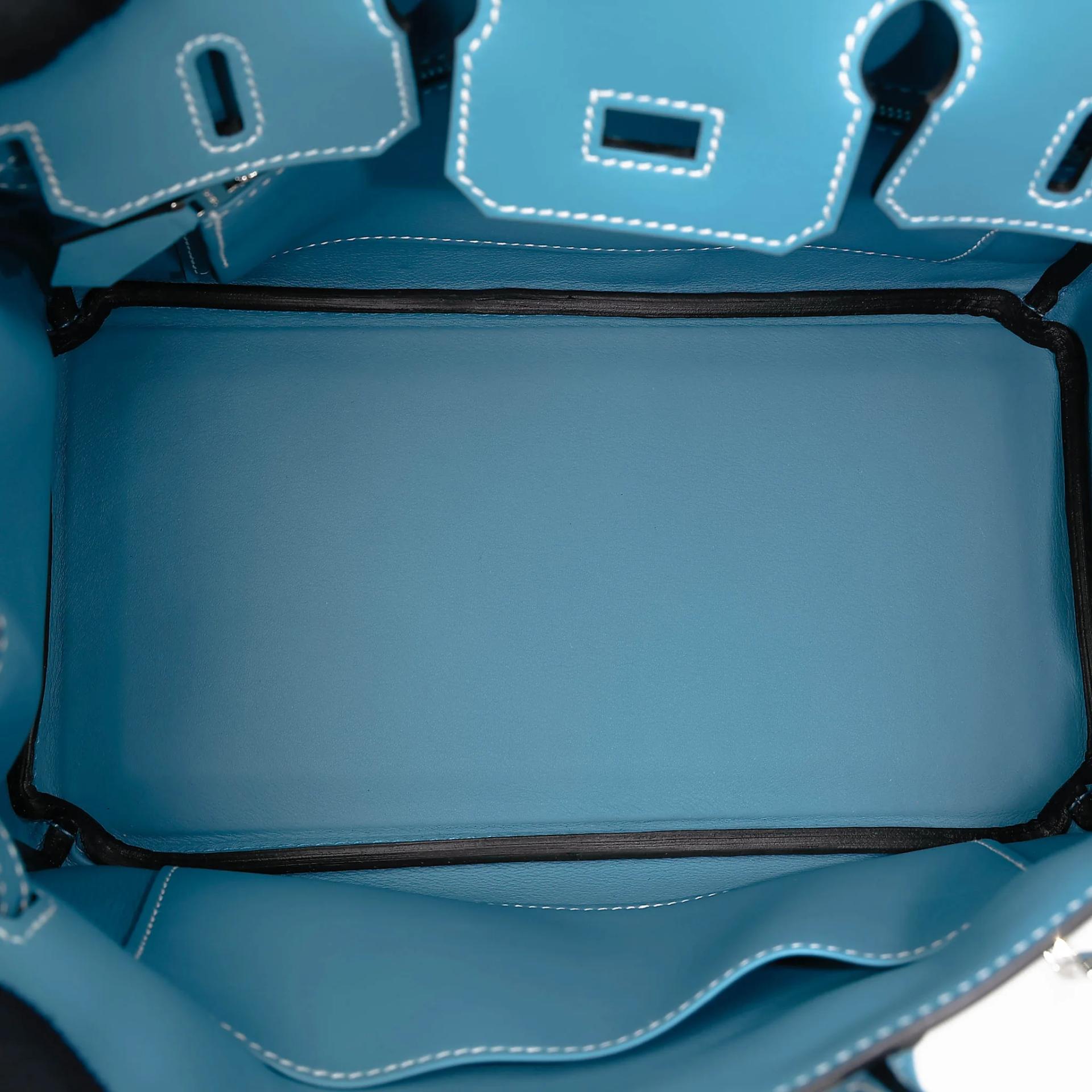 Brand New ( Rank N ) HERMÈS Birkin 25 Bleu Jean (75) Swift Palladium hardware K (2025) - 18