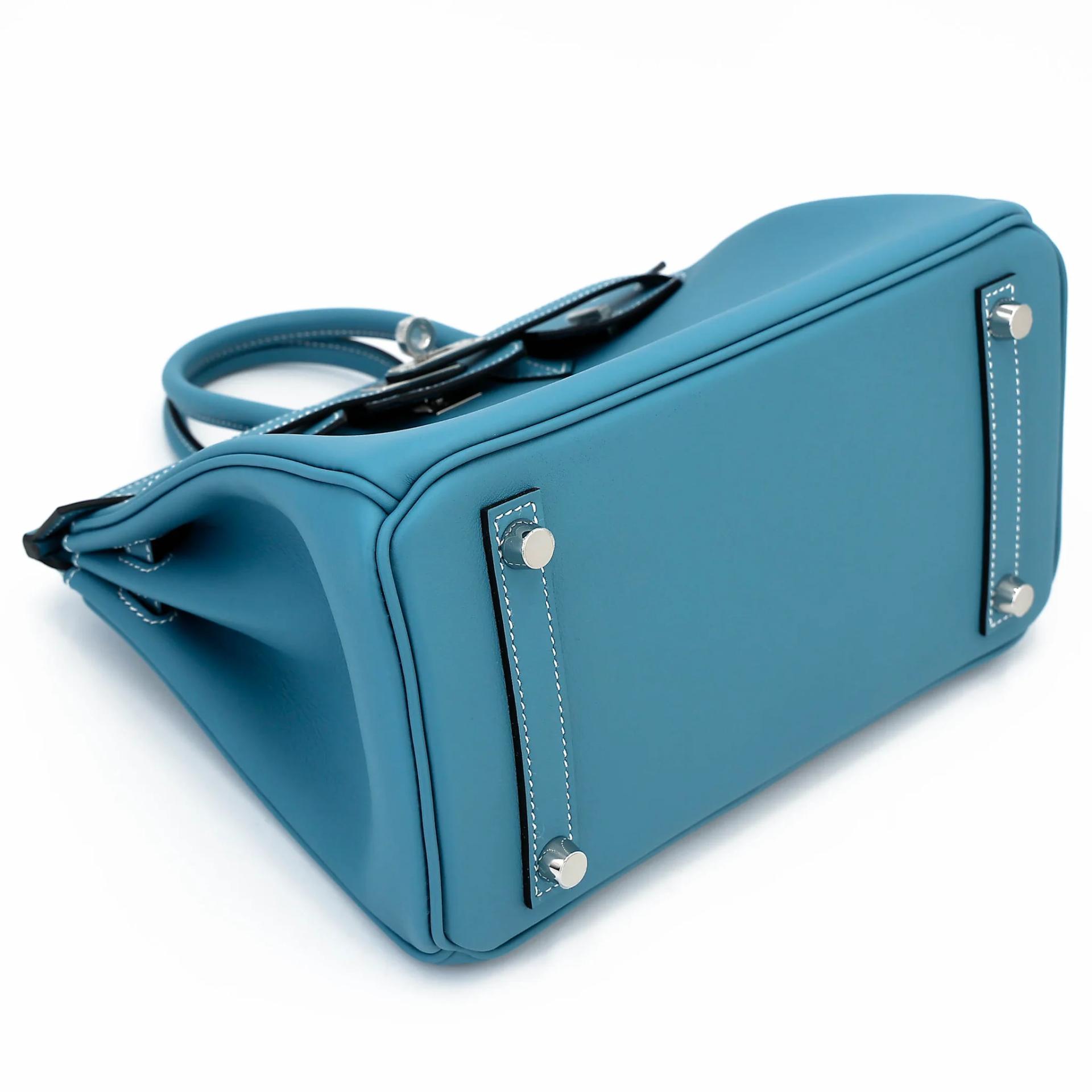 Brand New ( Rank N ) HERMÈS Birkin 25 Bleu Jean (75) Swift Palladium hardware K (2025) - 5