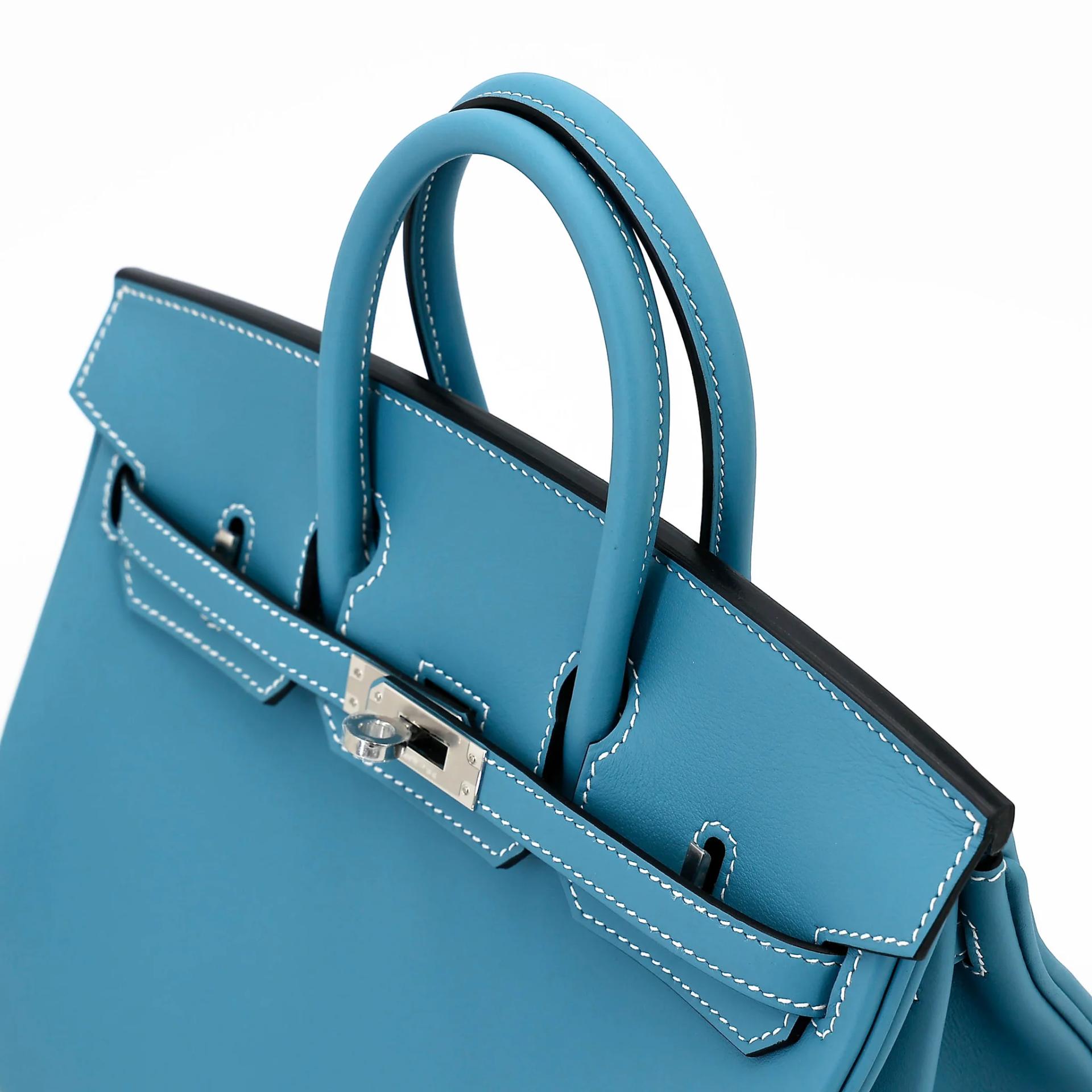 Brand New ( Rank N ) HERMÈS Birkin 25 Bleu Jean (75) Swift Palladium hardware K (2025) - 3