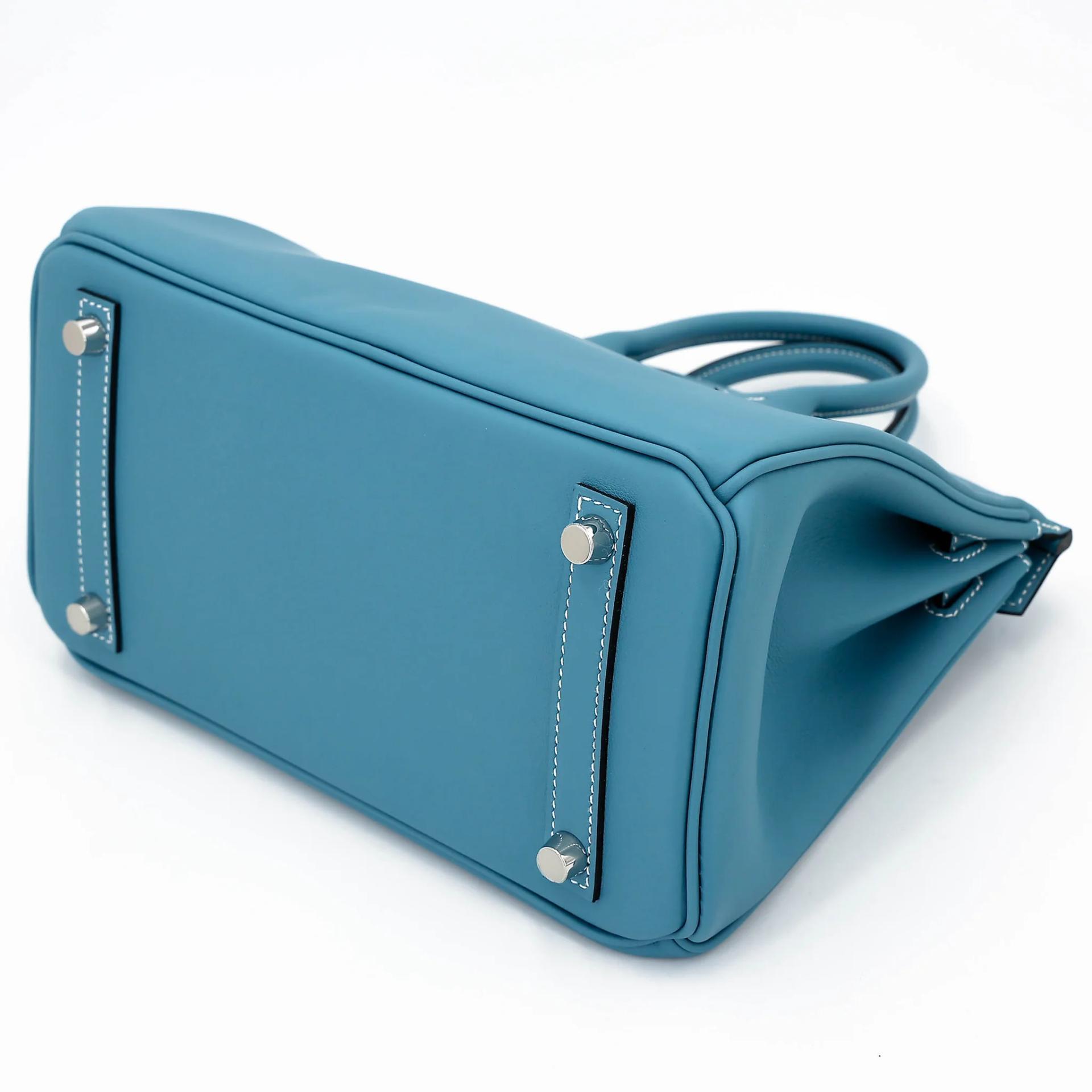 Brand New ( Rank N ) HERMÈS Birkin 25 Bleu Jean (75) Swift Palladium hardware K (2025) - 6