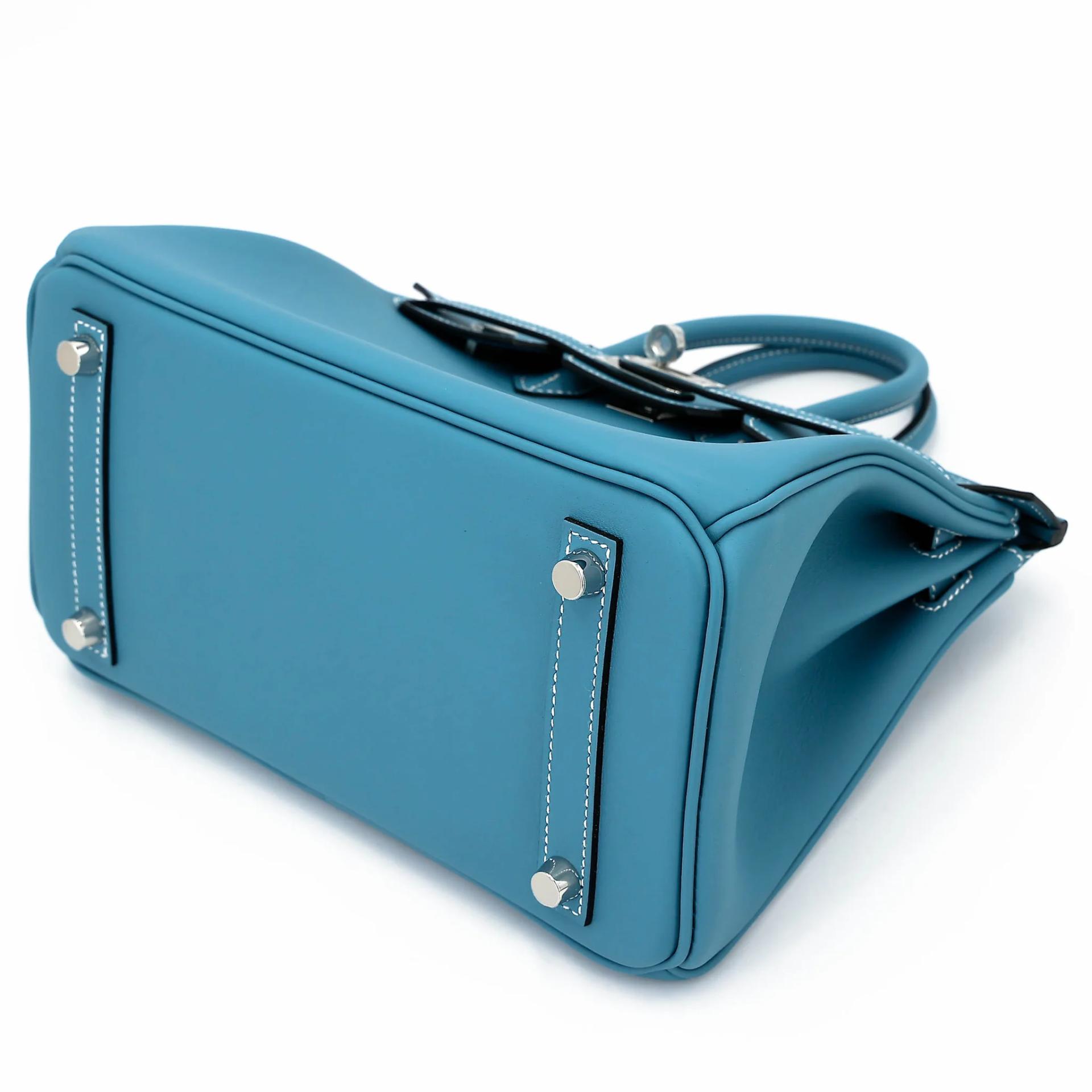 Brand New ( Rank N ) HERMÈS Birkin 25 Bleu Jean (75) Swift Palladium hardware K (2025) - 4