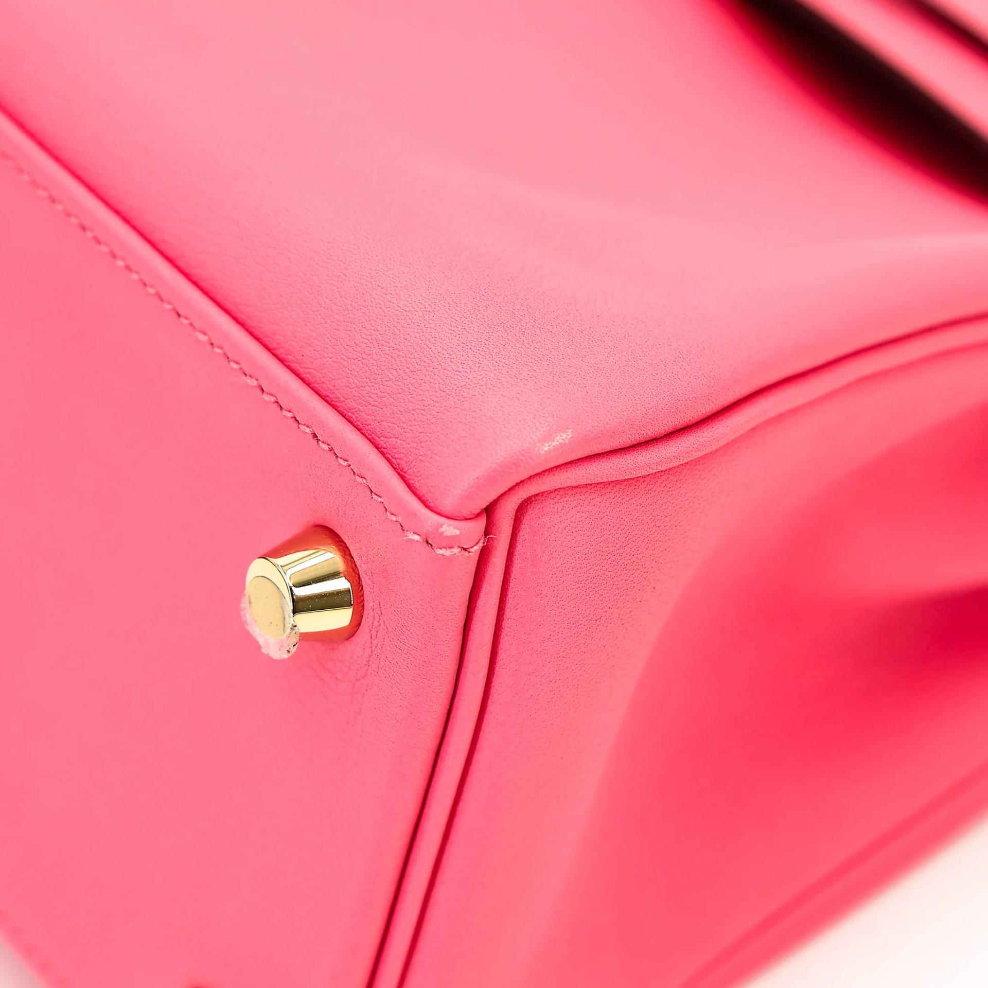 Unused ( Rank NS ) HERMÈS Kelly 25 Rose Azalee (8W) Swift Gold hardware A (2017) - 8