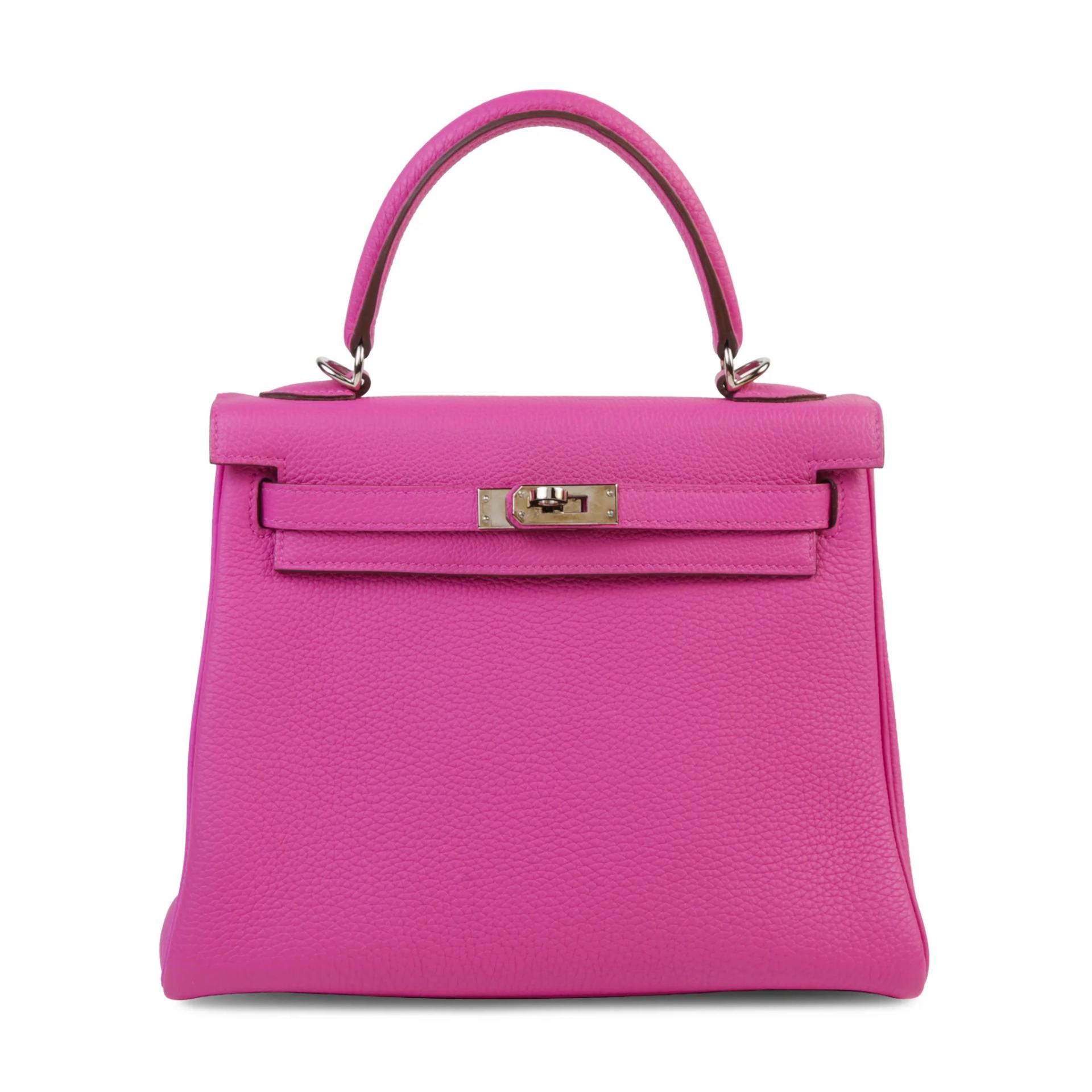 Very Good ( Rank A) HERMÈS Kelly 25 Magnolia (9I) Togo Palladium hardware C (2018) - 1