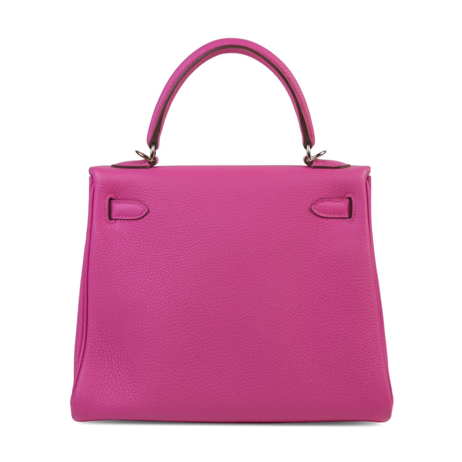 Very Good ( Rank A) HERMÈS Kelly 25 Magnolia (9I) Togo Palladium hardware C (2018) - 2