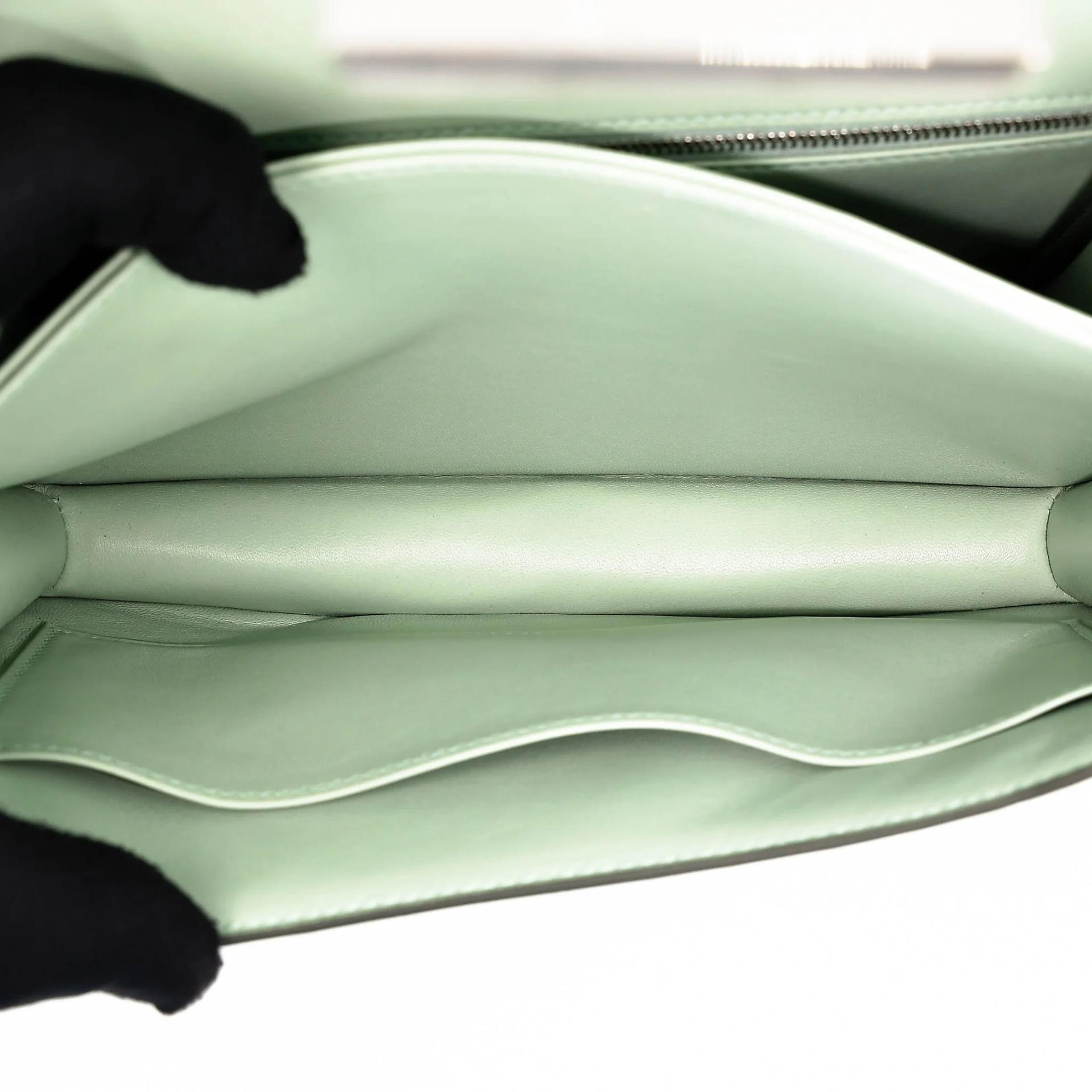 Excellent ( Rank SA ) HERMÈS Constance 24 Vert d’Eau (6U) Matte Alligator Palladium hardware C (2018) - 29