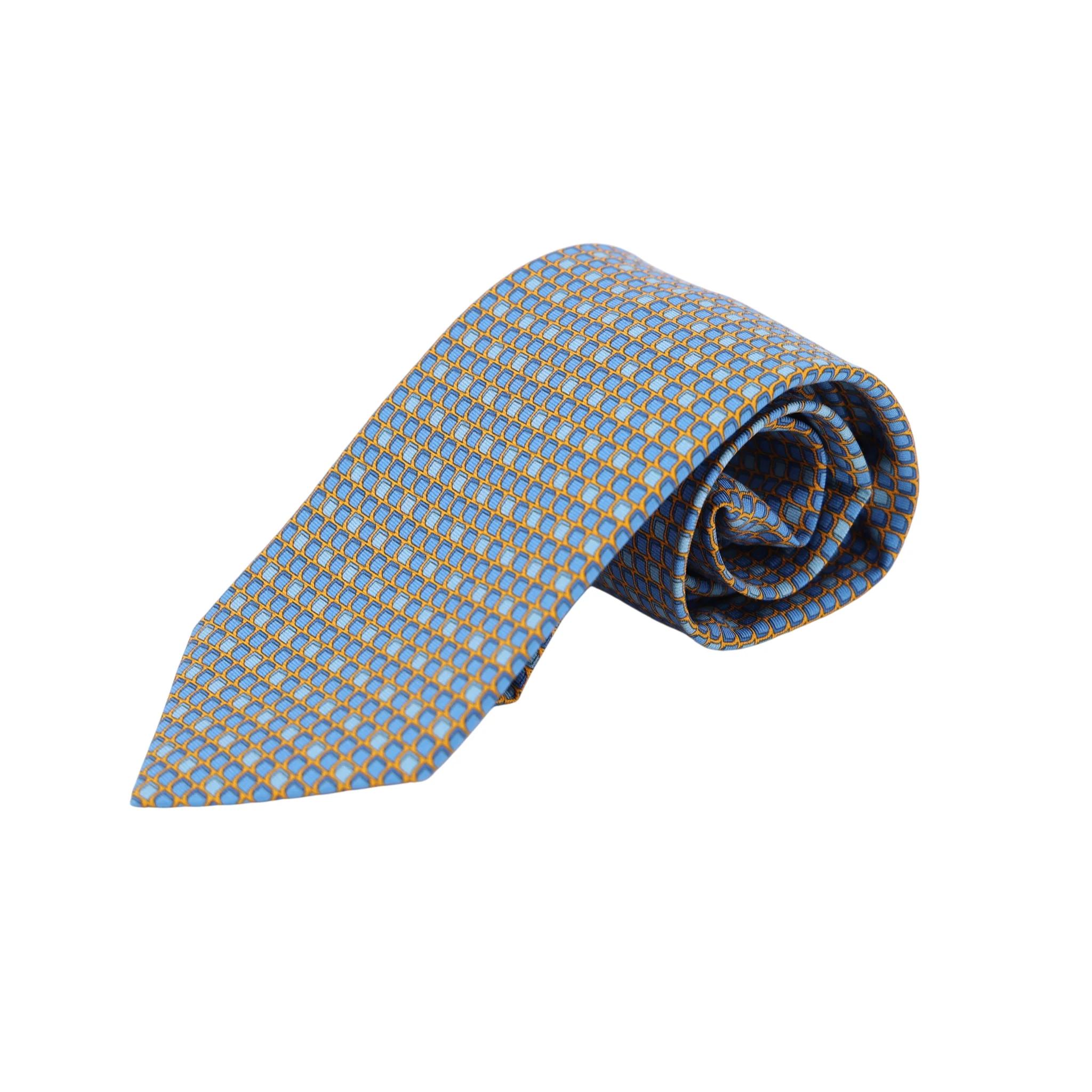 Neckties Cravate Heavy Blue Yellow