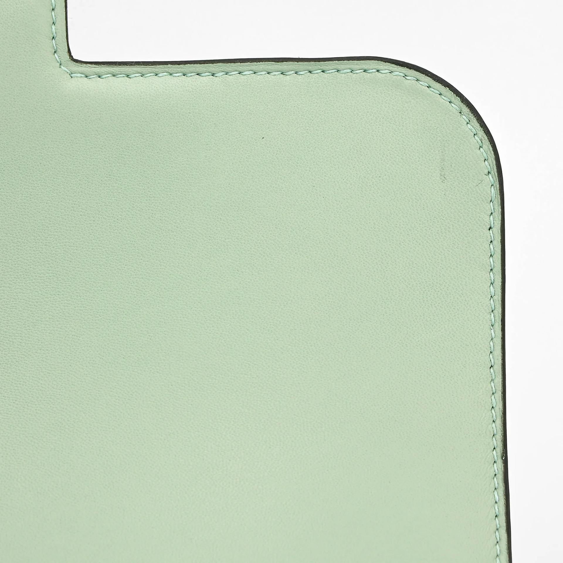 Excellent ( Rank SA ) HERMÈS Constance 24 Vert d’Eau (6U) Matte Alligator Palladium hardware C (2018) - 18