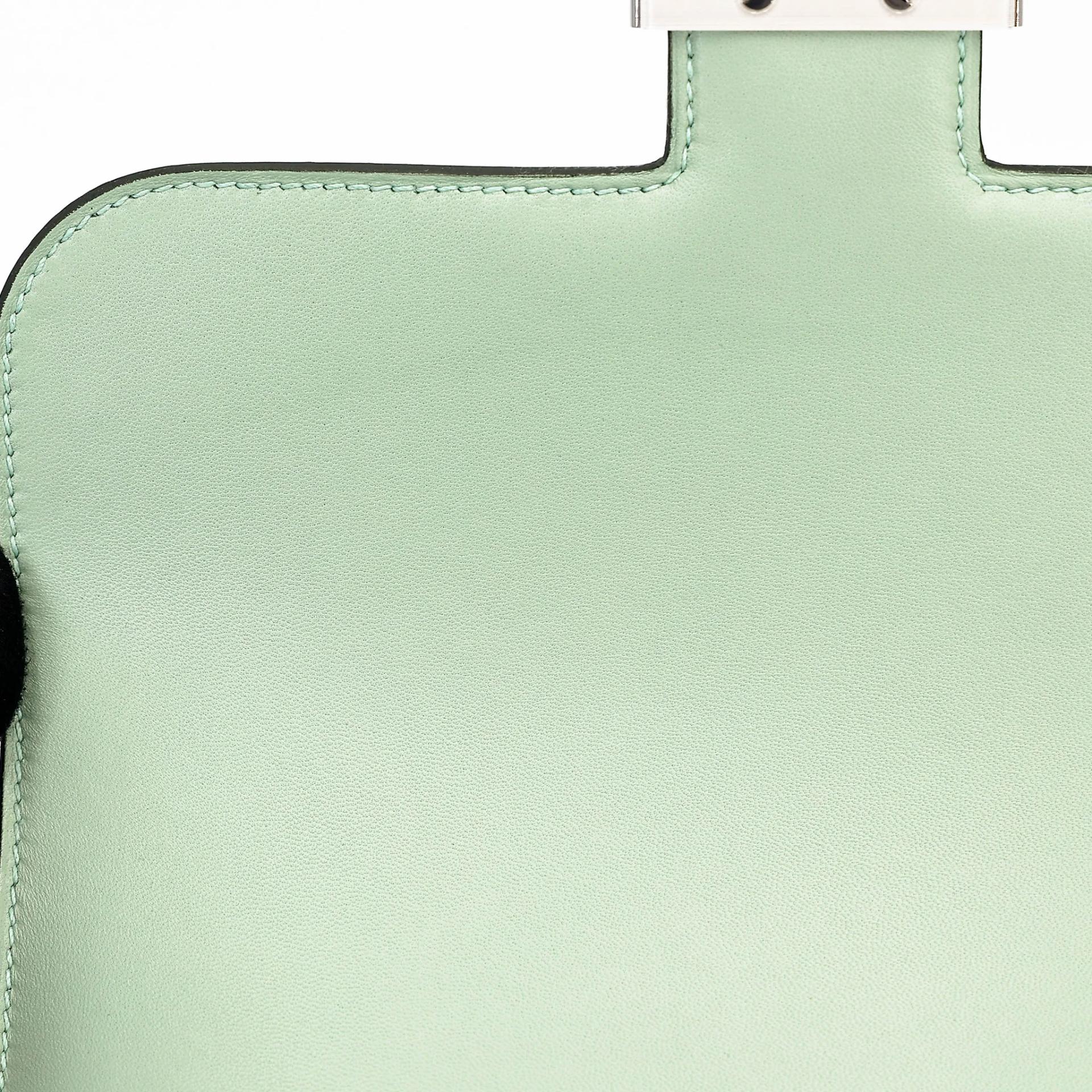 Excellent ( Rank SA ) HERMÈS Constance 24 Vert d’Eau (6U) Matte Alligator Palladium hardware C (2018) - 20