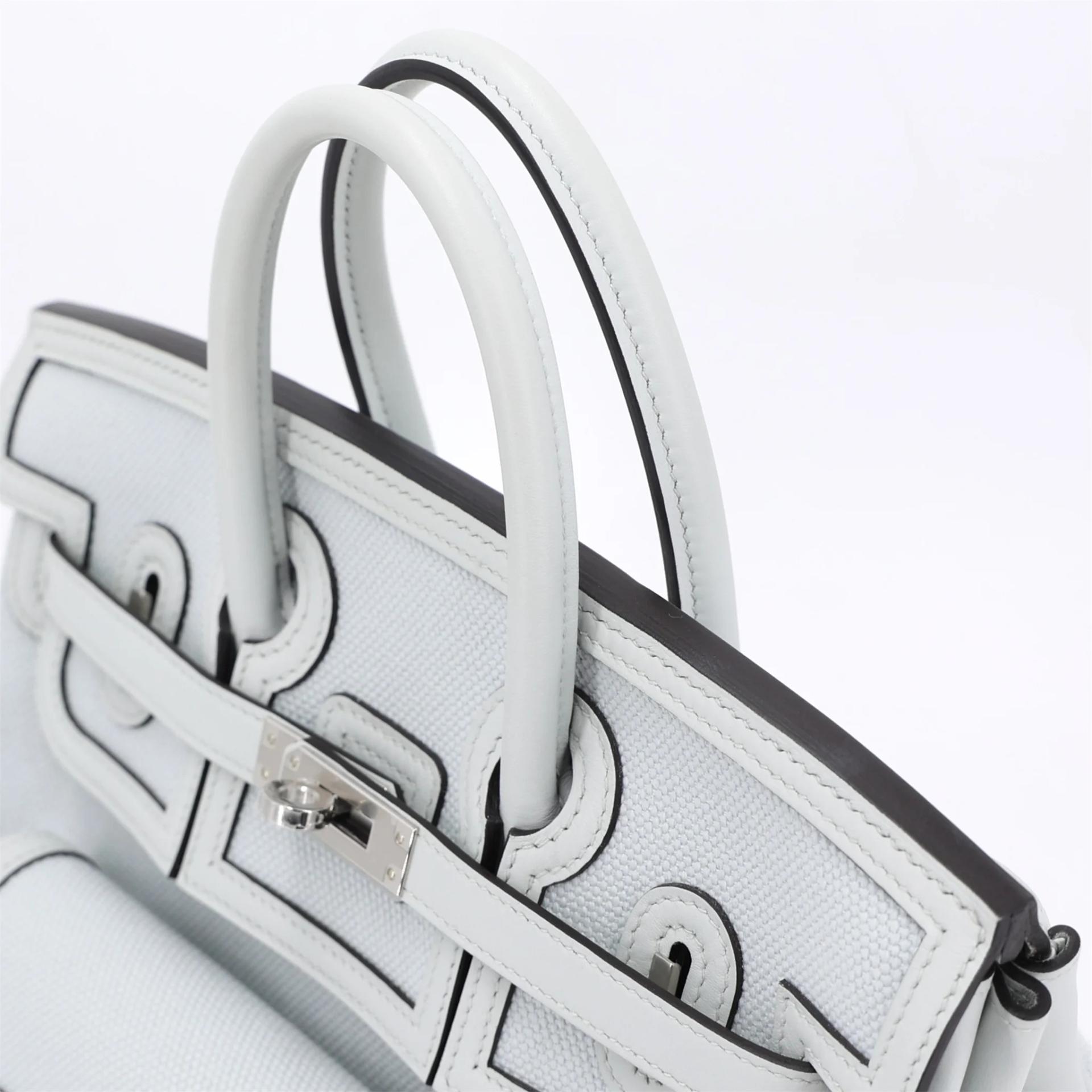 Brand New ( Rank N ) HERMÈS Limited Edition Birkin Cargo 25 Gris Platine (N4) Toile H canvas Swift Palladium hardware K (2025) - 3