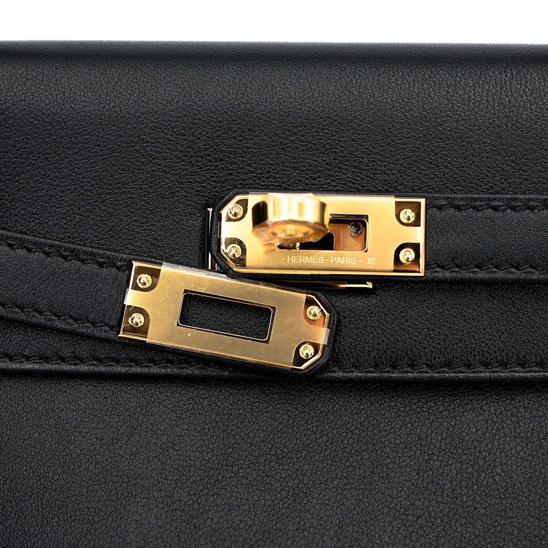 Brand New ( Rank N ) HERMÈS Kelly 25 Noir (89) Veau Cheri Gold hardware K (2025) - 8
