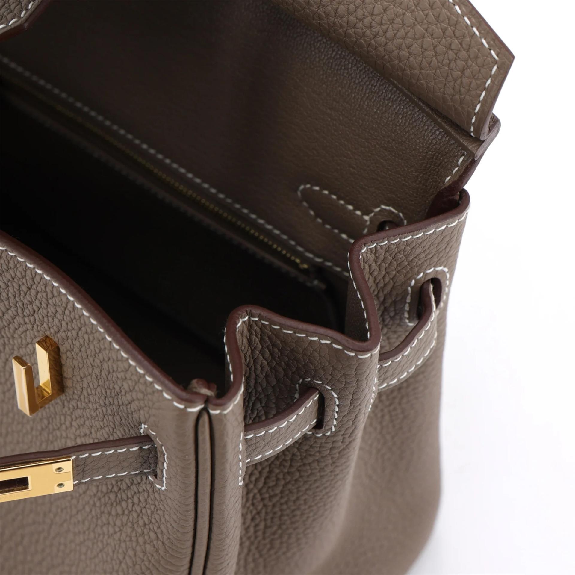 Brand New ( Rank N ) HERMÈS Birkin 25 Etoupe (18) Togo Gold hardware K (2025) - 13
