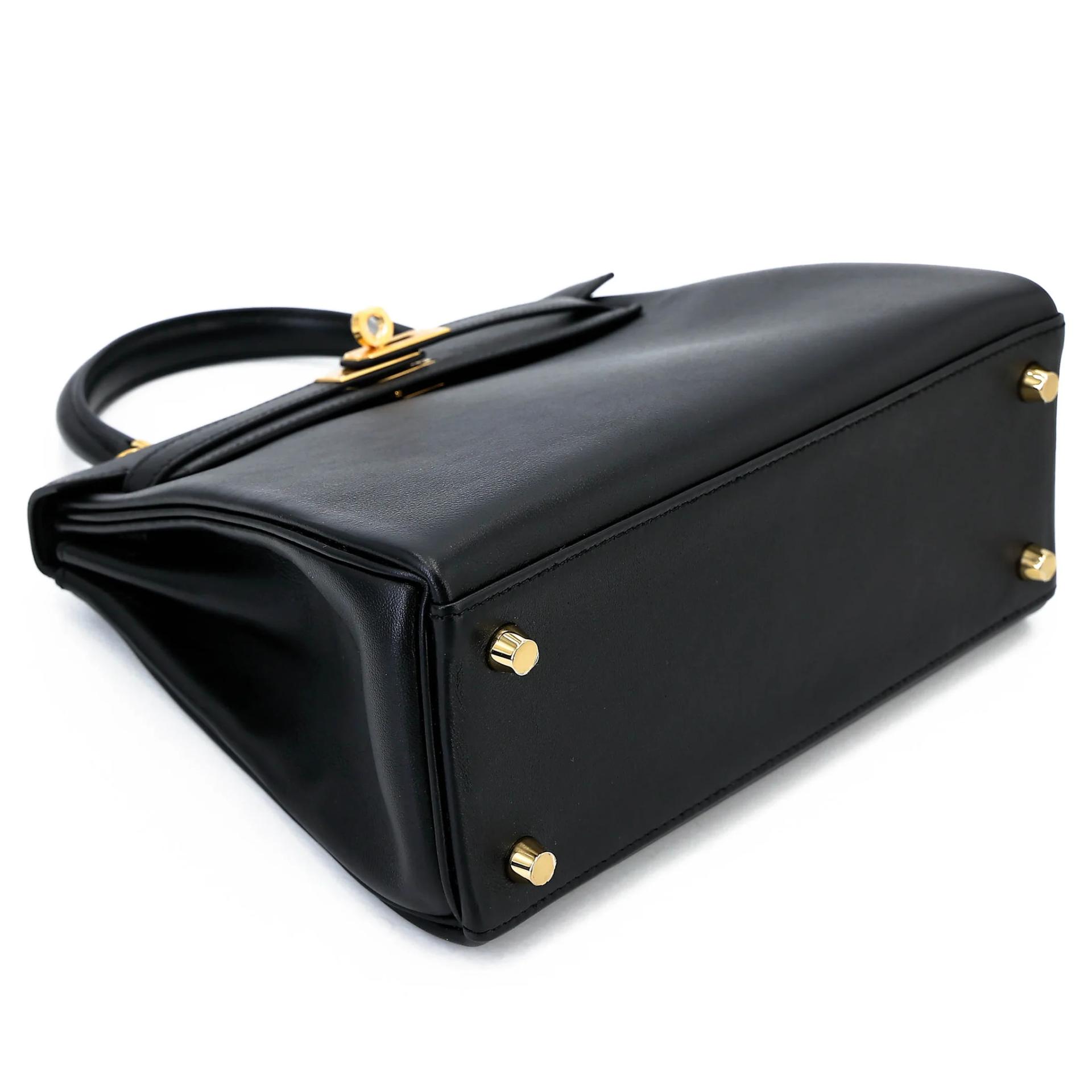 Brand New ( Rank N ) HERMÈS Kelly 25 Noir (89) Veau Cheri Gold hardware K (2025) - 5