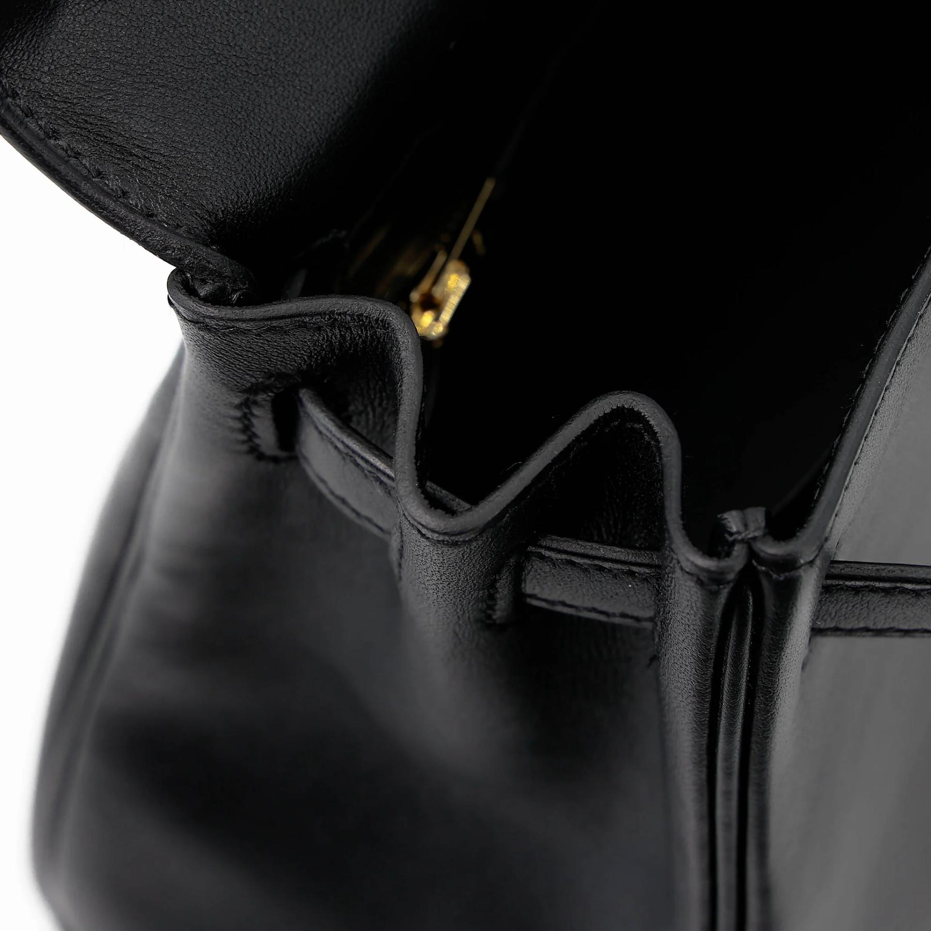Brand New ( Rank N ) HERMÈS Kelly 25 Noir (89) Veau Cheri Gold hardware K (2025) - 17