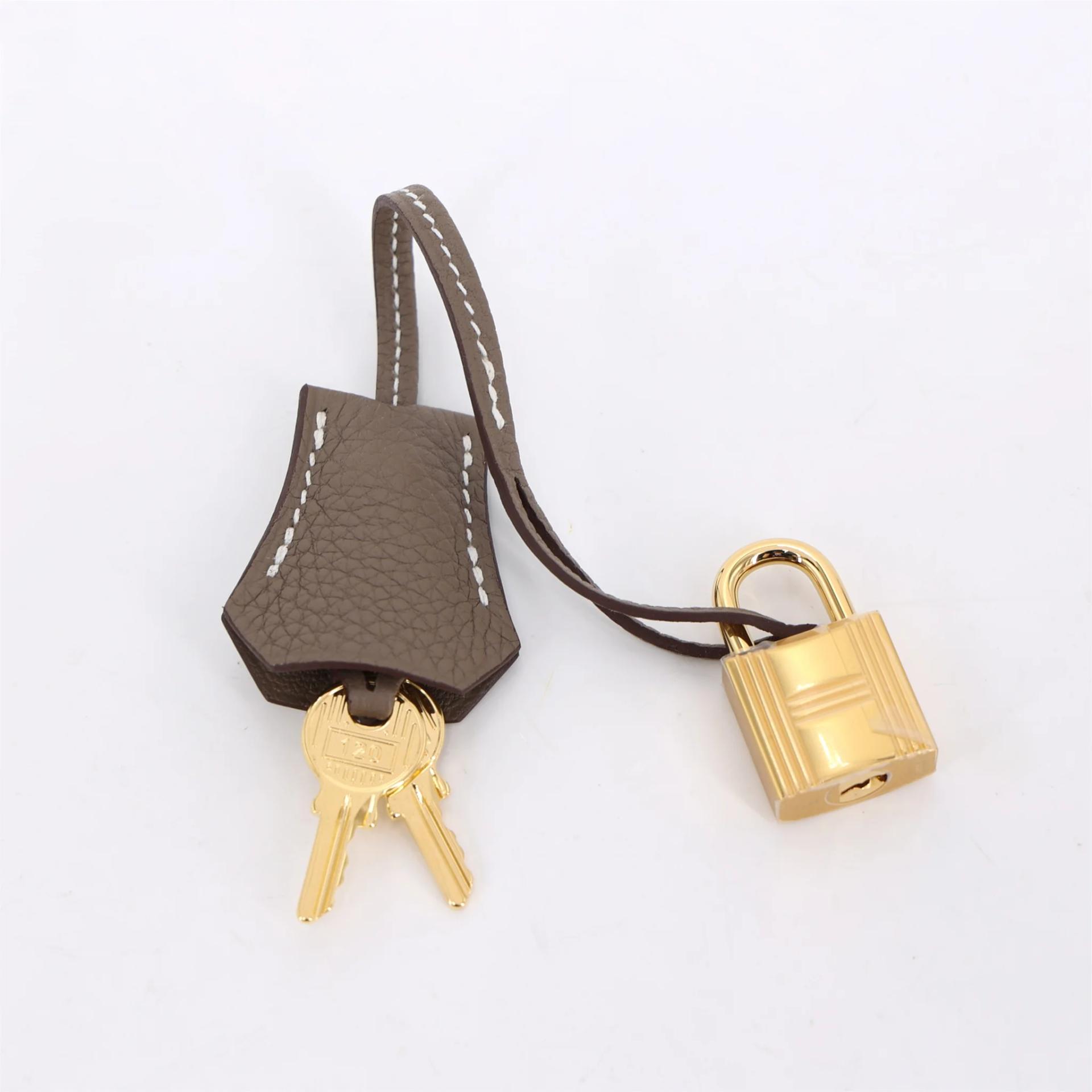 Brand New ( Rank N ) HERMÈS Birkin 25 Etoupe (18) Togo Gold hardware K (2025) - 17