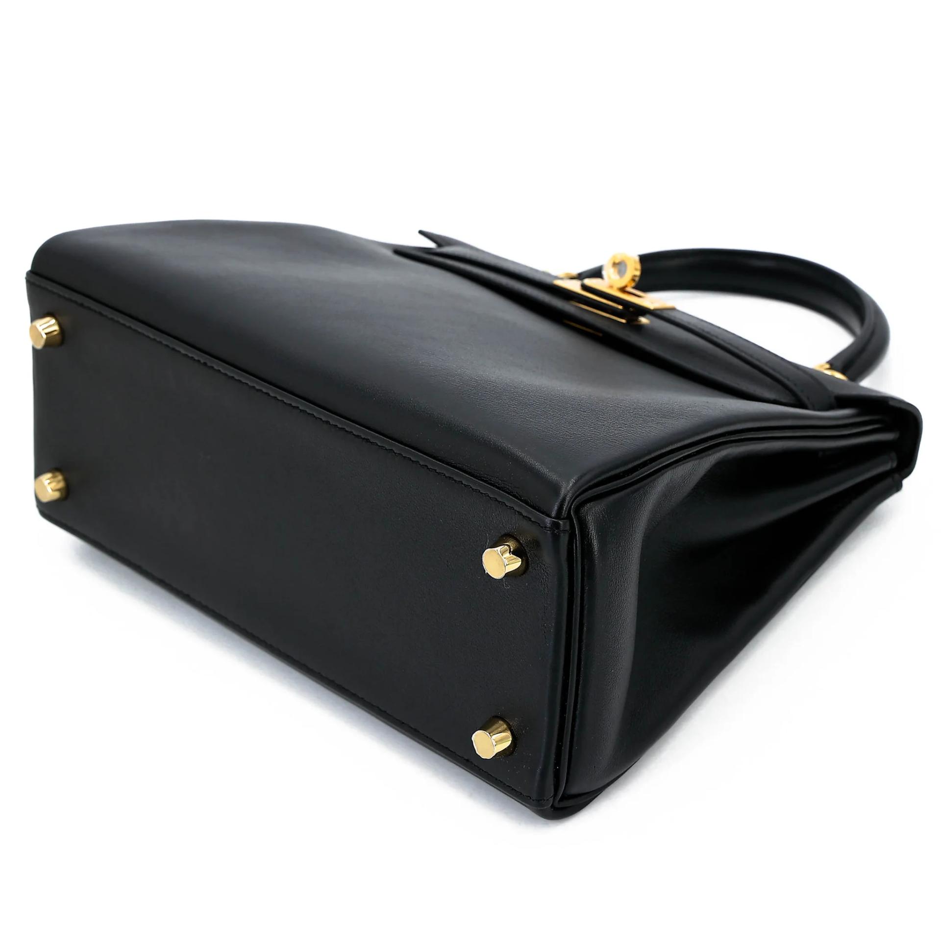 Brand New ( Rank N ) HERMÈS Kelly 25 Noir (89) Veau Cheri Gold hardware K (2025) - 4