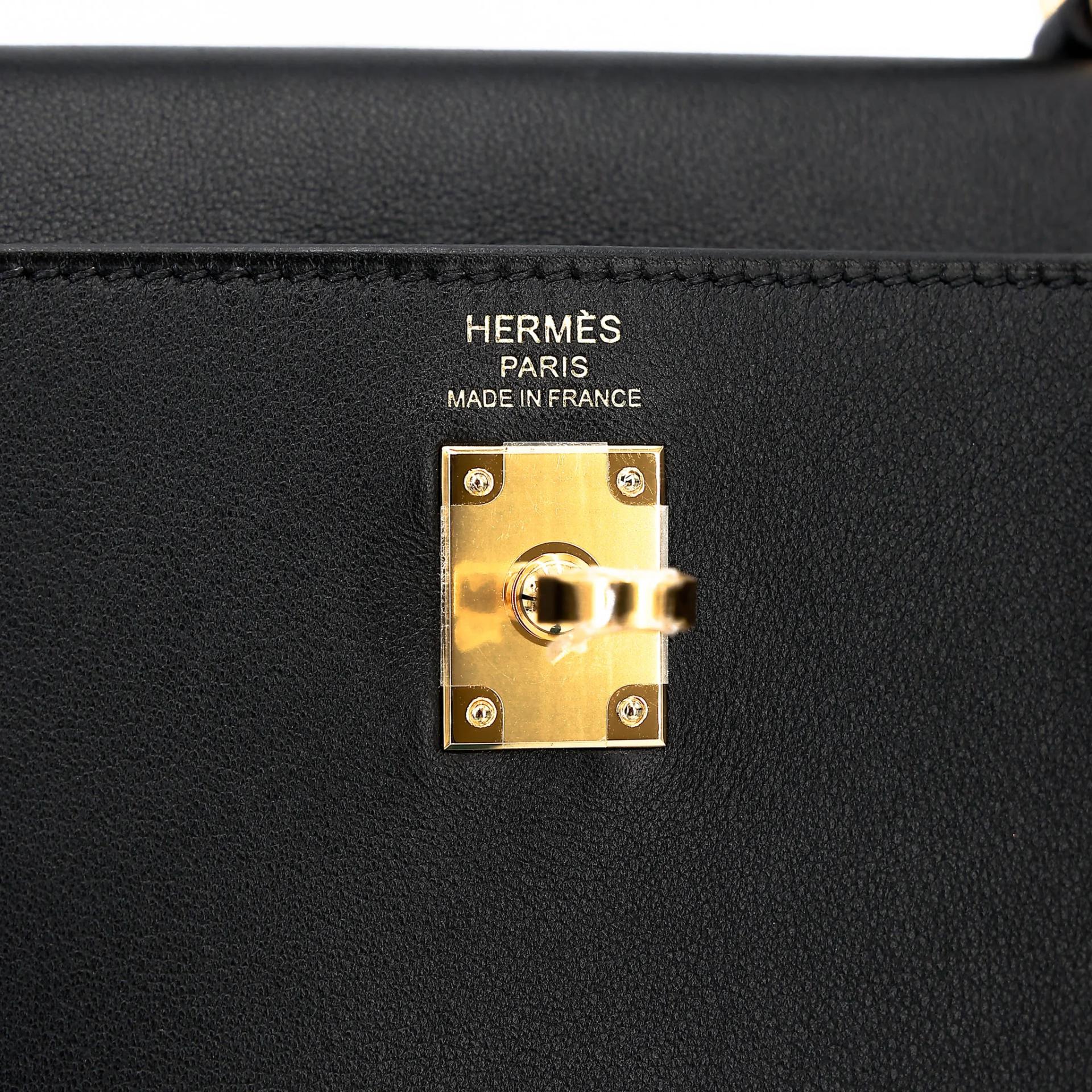 Brand New ( Rank N ) HERMÈS Kelly 25 Noir (89) Veau Cheri Gold hardware K (2025) - 13