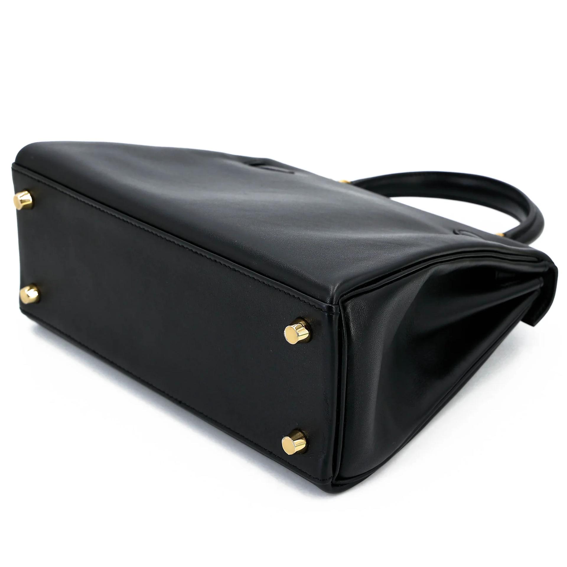 Brand New ( Rank N ) HERMÈS Kelly 25 Noir (89) Veau Cheri Gold hardware K (2025) - 6