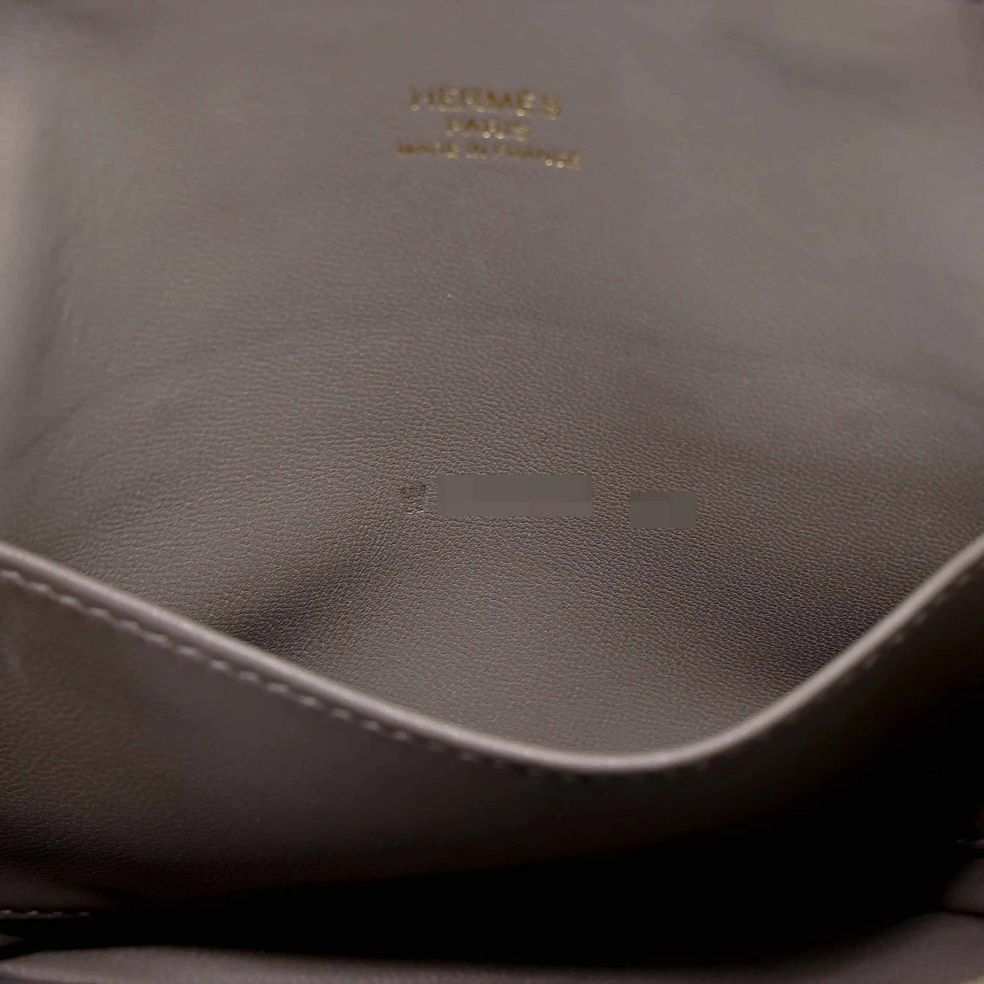 Excellent ( Rank SA ) HERMÈS Mini Bolide 1923 Gris Meyer (0L) Evercolor Gold hardware W (2024) - 35