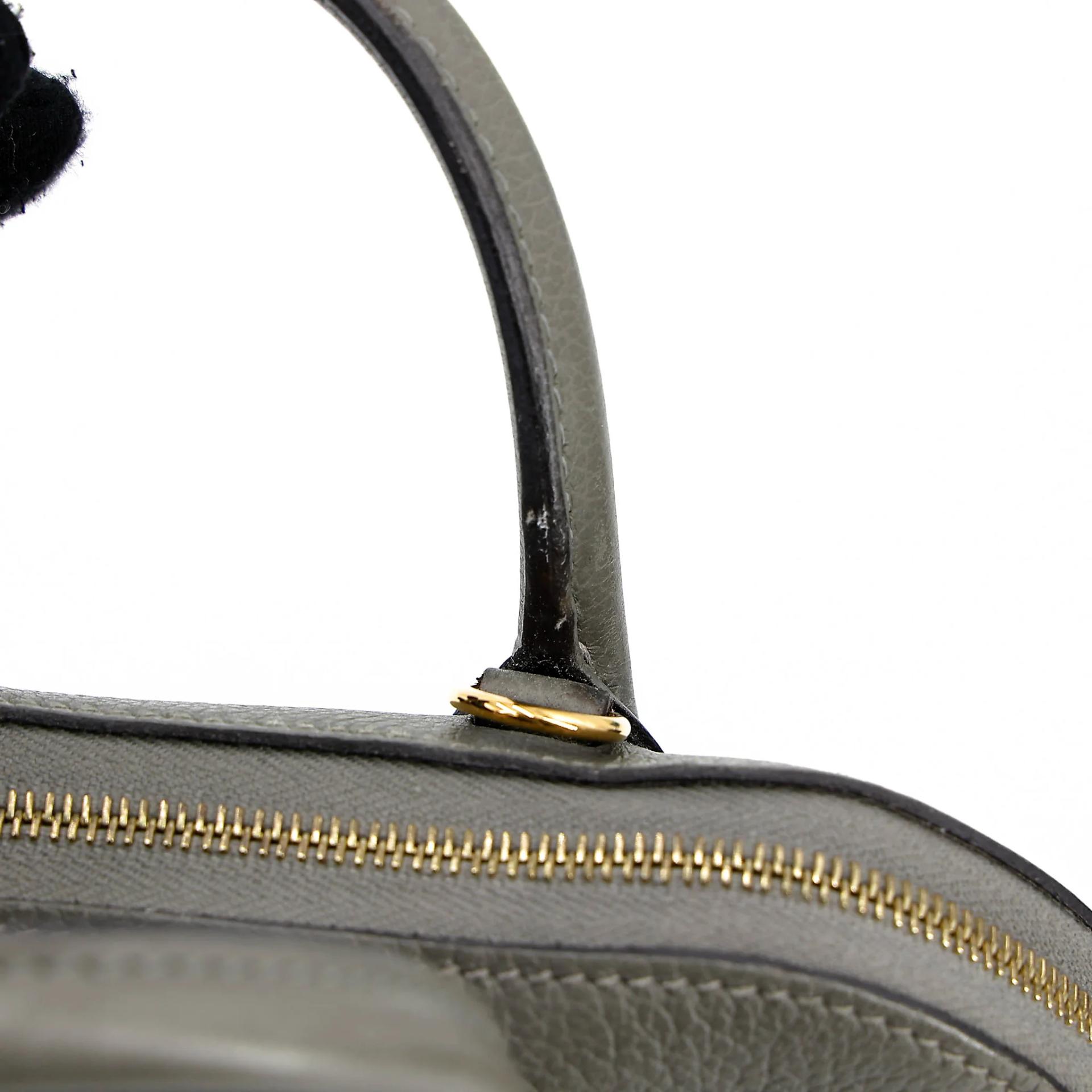 Excellent ( Rank SA ) HERMÈS Mini Bolide 1923 Gris Meyer (0L) Evercolor Gold hardware W (2024) - 23