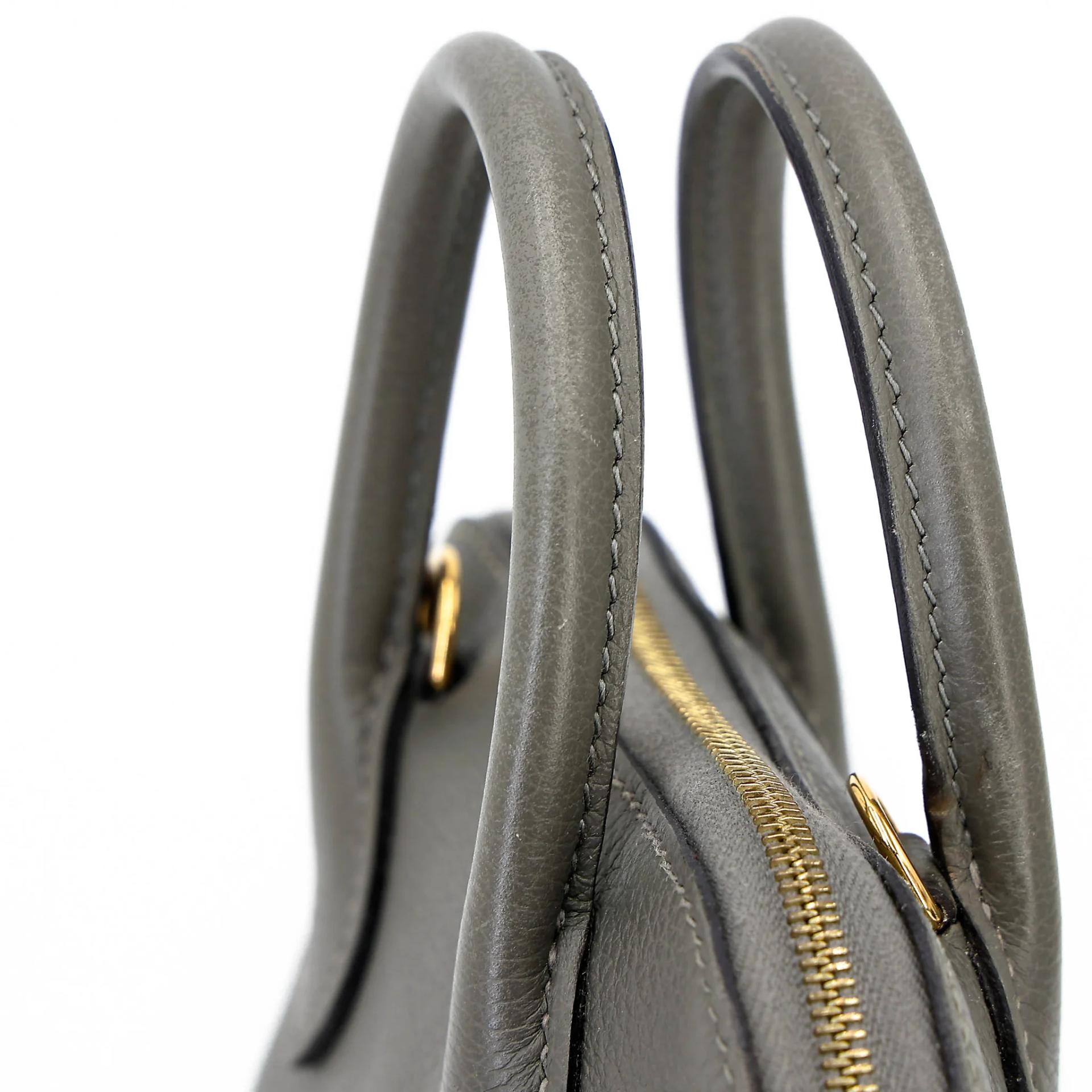 Excellent ( Rank SA ) HERMÈS Mini Bolide 1923 Gris Meyer (0L) Evercolor Gold hardware W (2024) - 17