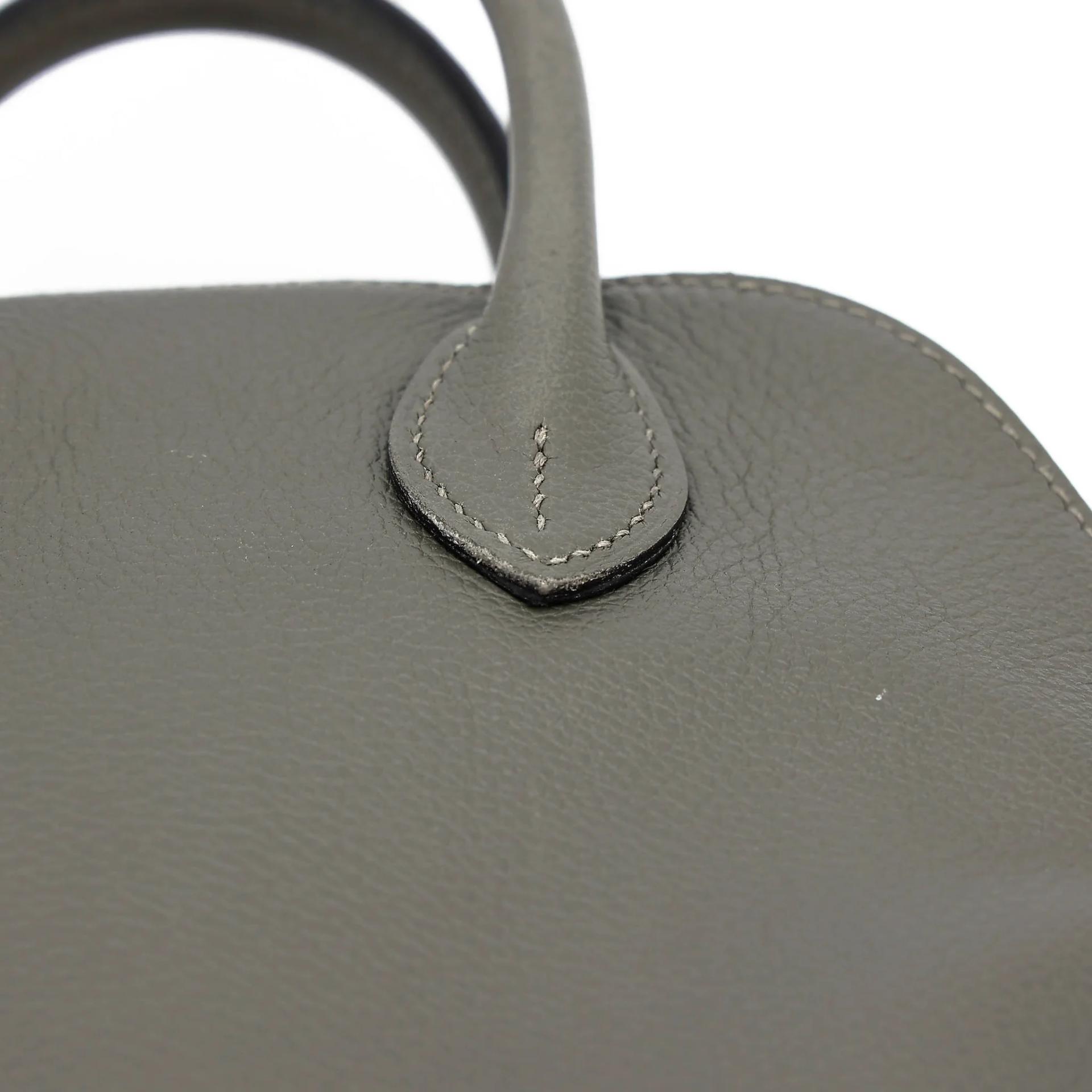 Excellent ( Rank SA ) HERMÈS Mini Bolide 1923 Gris Meyer (0L) Evercolor Gold hardware W (2024) - 16